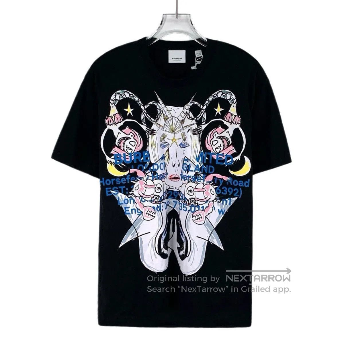 Burberry Black Graphic Print Short Sleeve T. Size US XXS / EU 40 - 1 Thumbnail