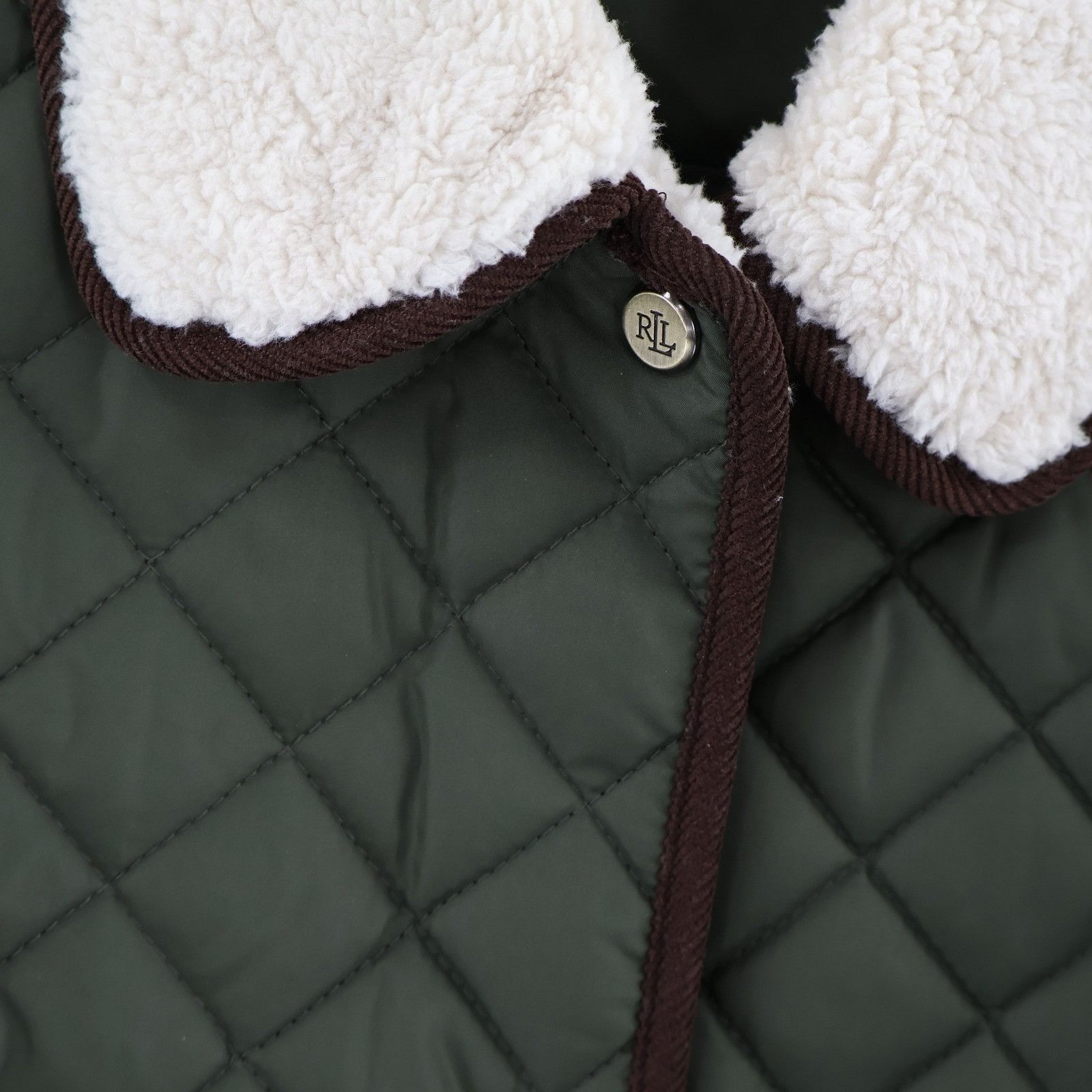 Lauren Ralph Lauren Lauren Ralph Lauren Faux-Sherpa-Collar Quilted Coat Womens L Size L / US 10 / IT 46 - 14 Thumbnail