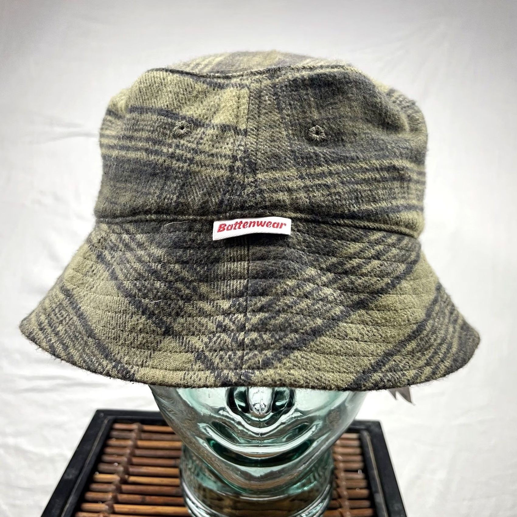 Battenwear Battenwear Bucket Hat Mens XL Green Plaid Flannel Outdoor Made In USA Size ONE SIZE - 2 Thumbnail