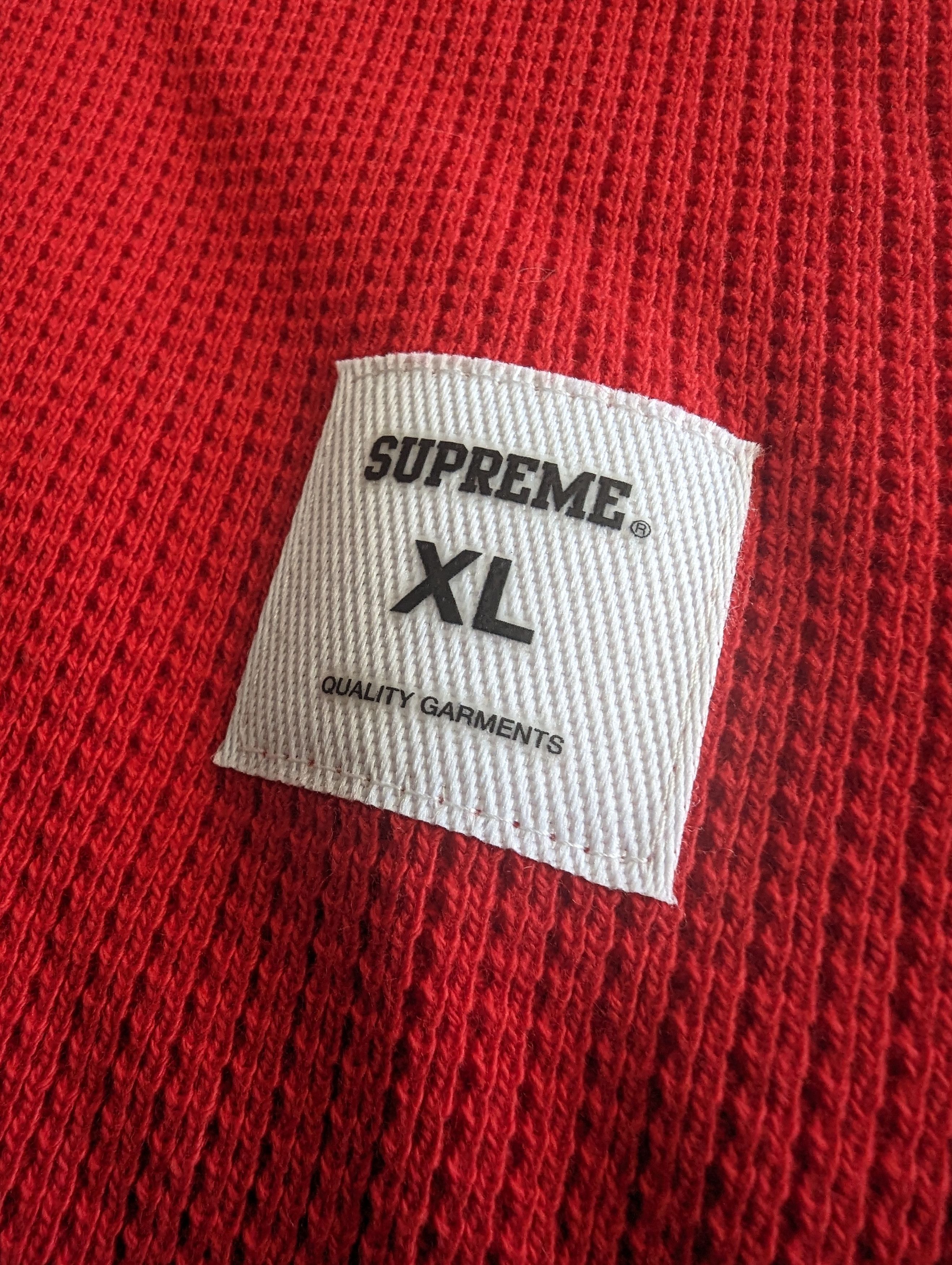 Supreme NEW Supreme Hooded Waffle Ringer Red XL Size US XL / EU 56 / 4 - 3 Thumbnail