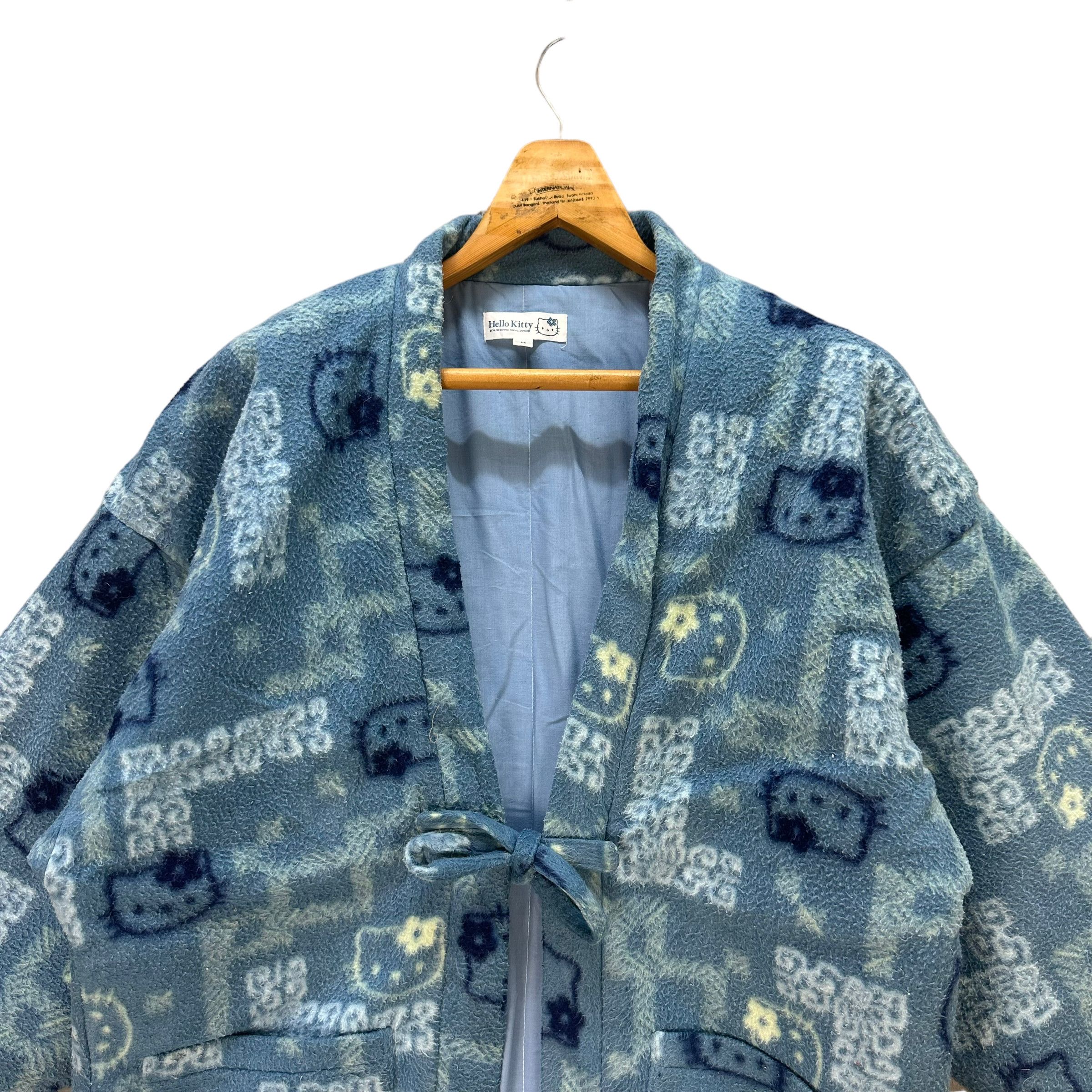 Japanese Brand VINTAGE HELLO KITTY FULLPRINT FLEECE KIMONO #8312-003 Size US M / EU 48-50 / 2 - 2 Thumbnail