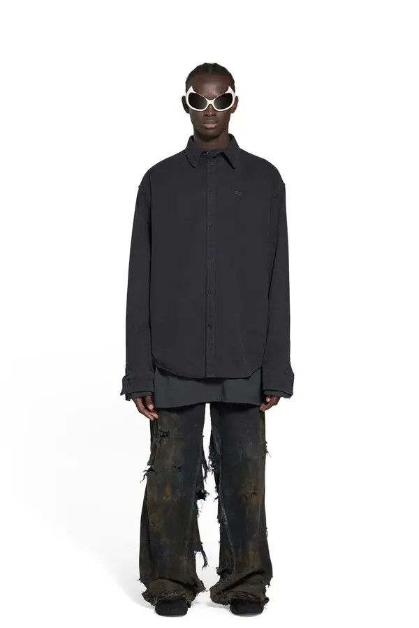 Balenciaga o1bcso1str1024 BB Shirt Large Fit in Black Size US XS / EU 42 / 0 - 5 Thumbnail