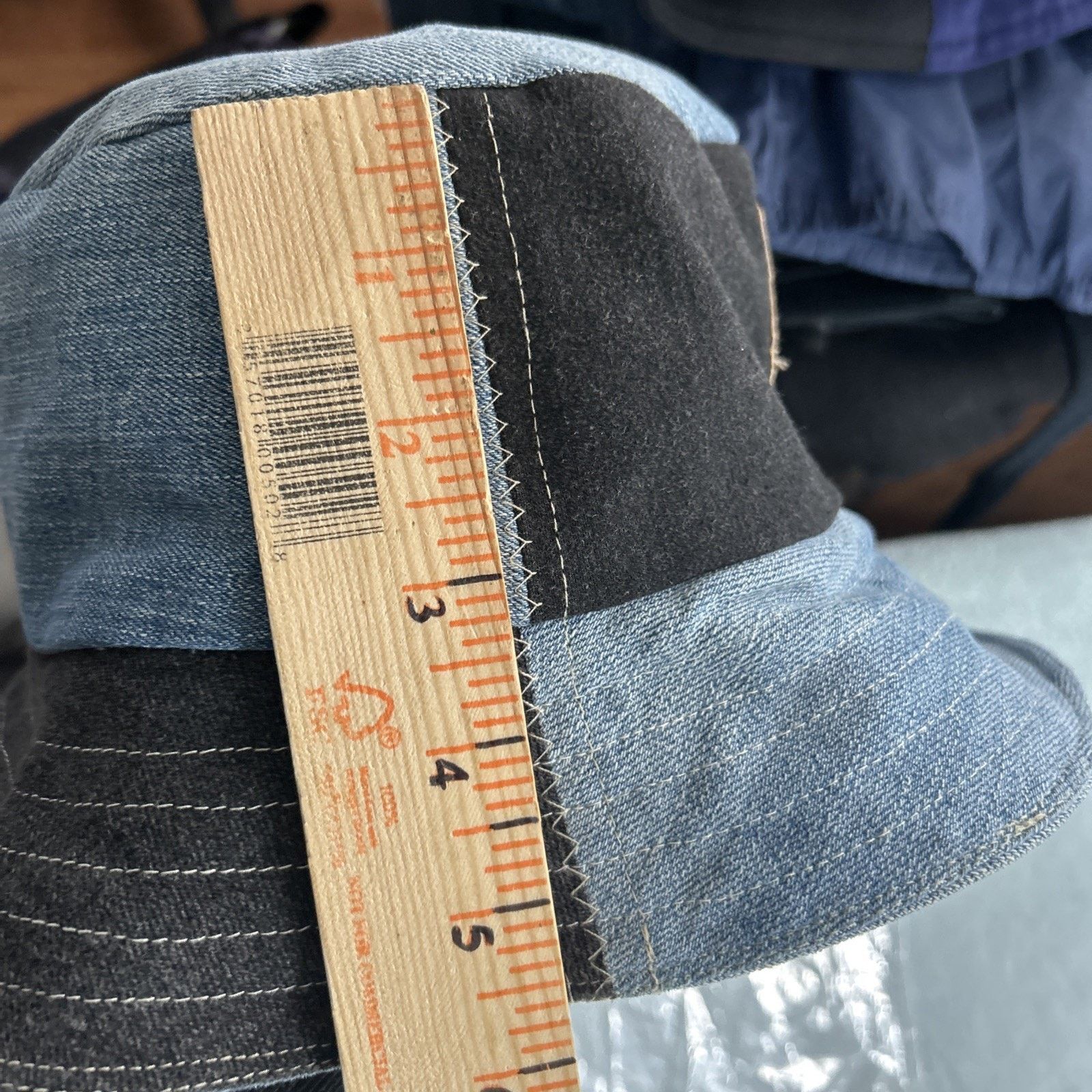 Levi's Patchwork Denim Panel Bucket Hat Large Reversible Granola Size ONE SIZE - 2 Thumbnail