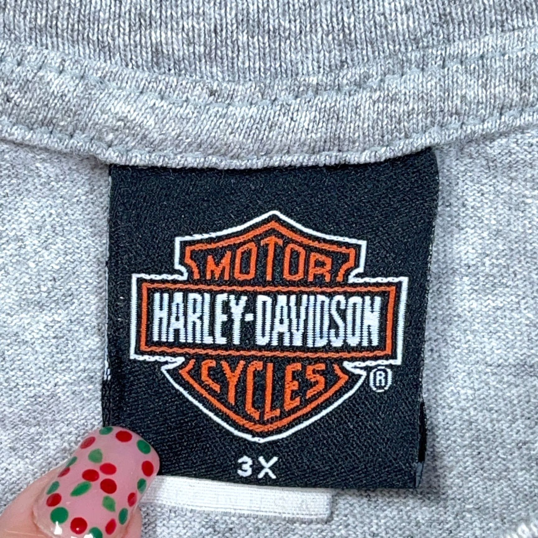Harley Davidson Harley-Davidson Shirt Men 3X Gray Long Sleeve Crew Neck Vintage Y2K Graphic Print Logo Racing USA 80s Retro Barbed Size US XXL / EU 58 / 5 - 3 Thumbnail