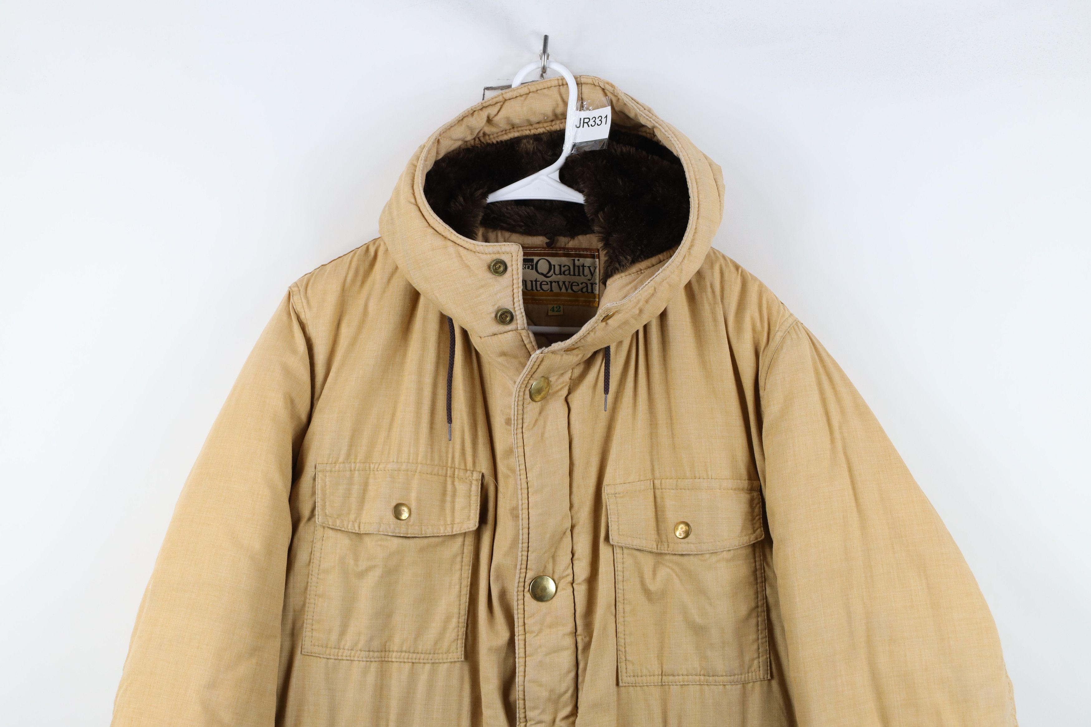 Vintage Vintage 70s Streetwear Chambray Hooded Quilted Parka Jacket Size US XXL / EU 58 / 5 - 2 Thumbnail