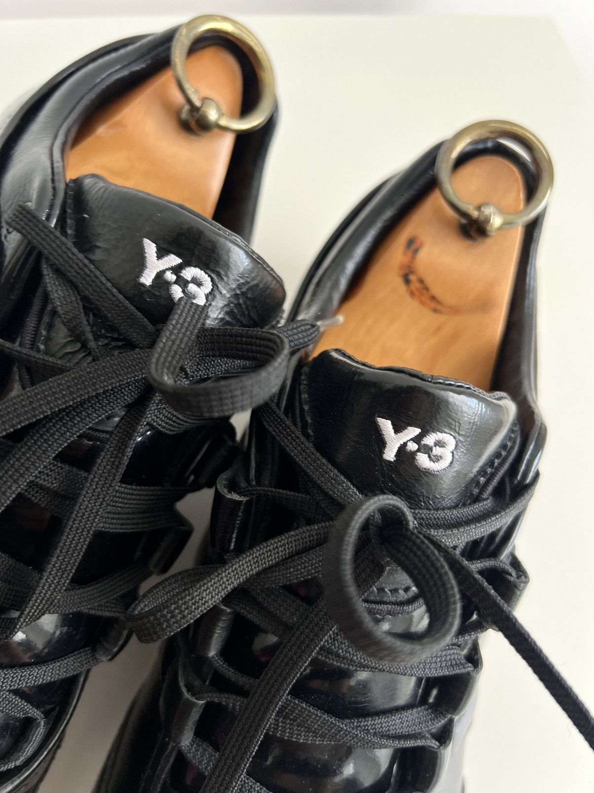 Y-3 🔥F/W08 Y-3 Yohji Yamamoto x Adidas Boxing Patent Sneakers Size US 10.5 / EU 43-44 - 19 Thumbnail