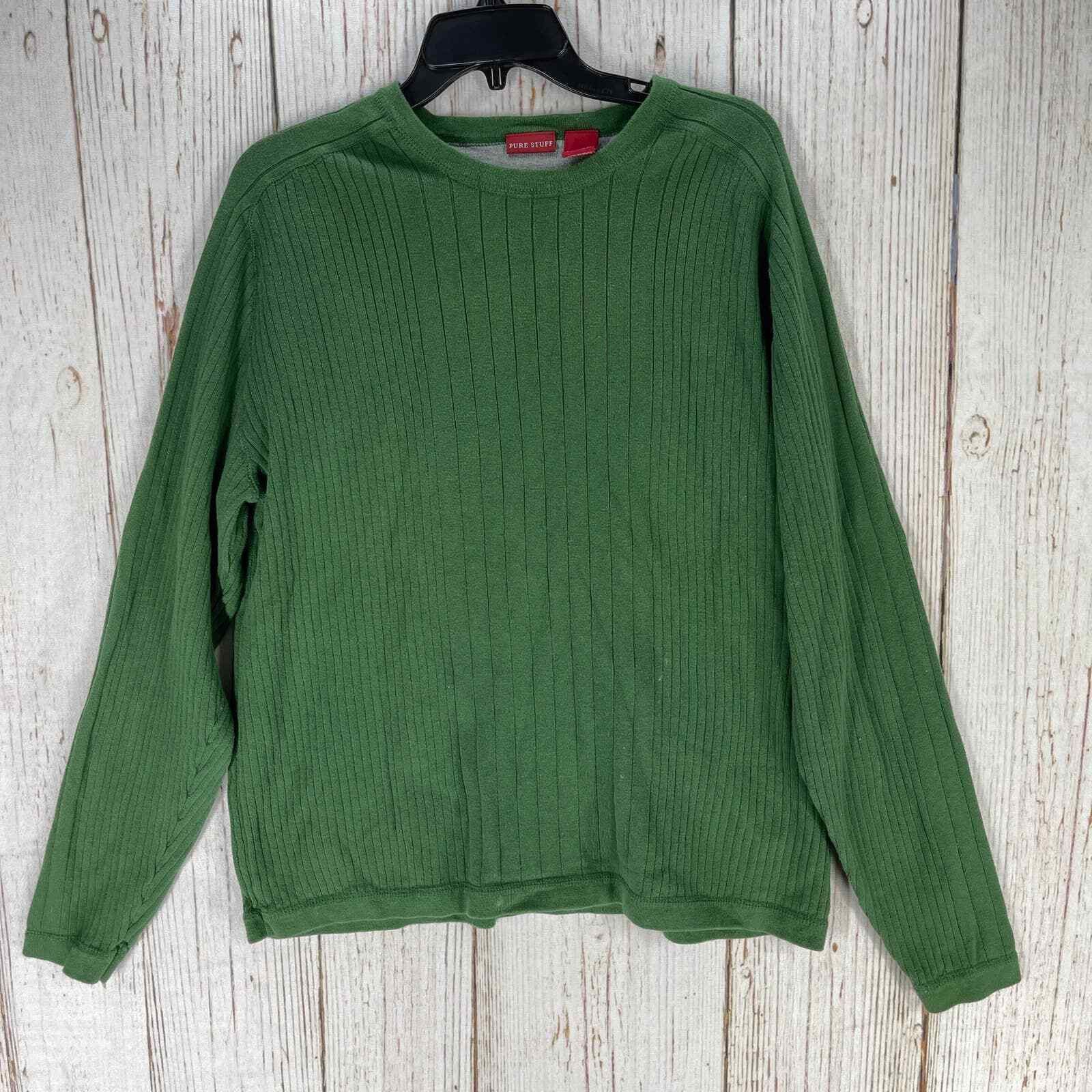 Vintage Pure Stuff Men Sweater XXL Green 100% Cotton Academia Size US XXL / EU 58 / 5 - 1 Thumbnail