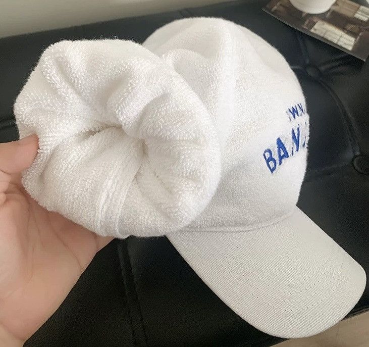 Japanese Brand Avant garde y2k chunky sauna steamed towel cap hat Size ONE SIZE - 4 Thumbnail