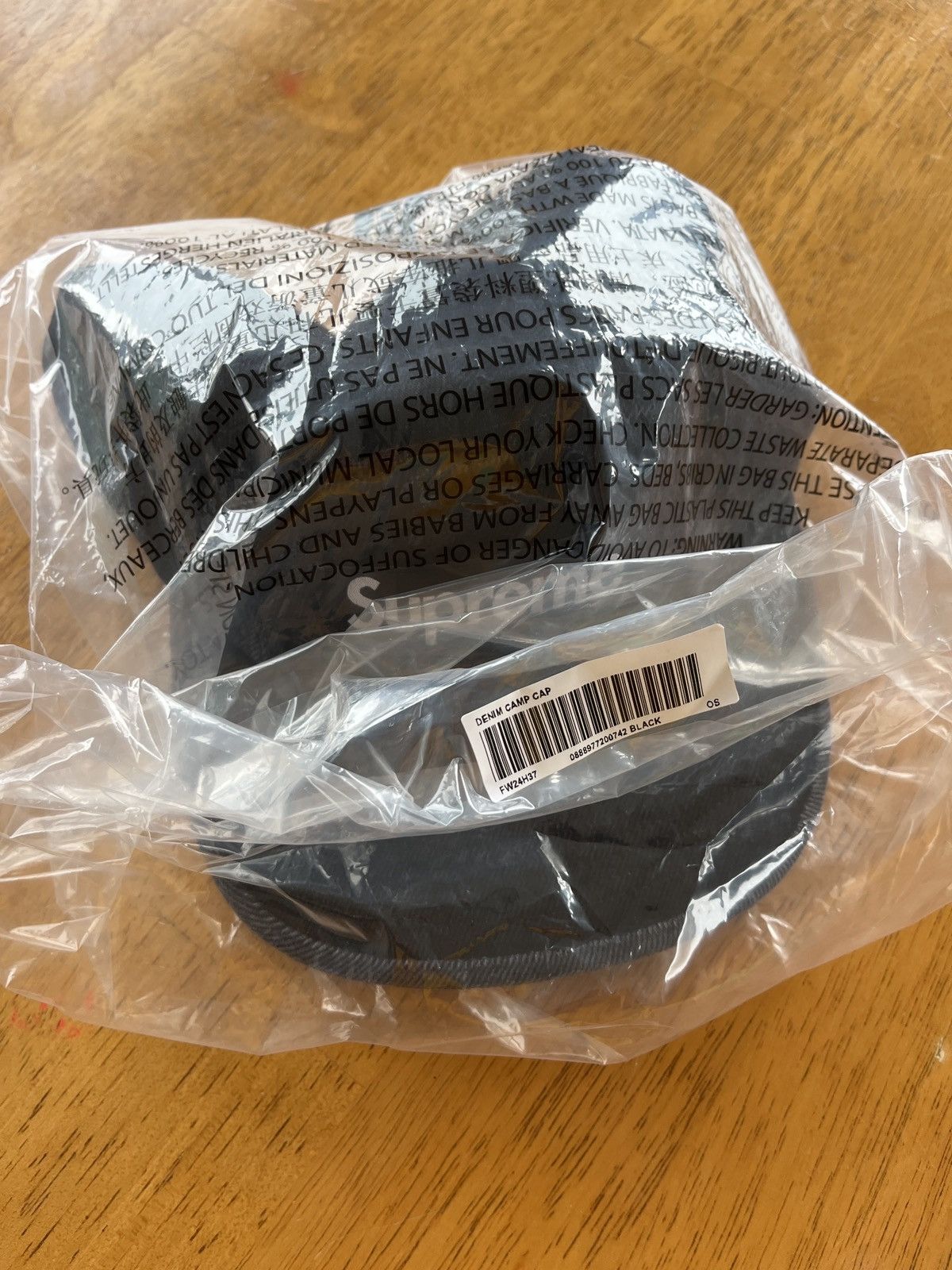 Supreme Supreme Denim Camp Cap (SS24) Black Size ONE SIZE - 7 Thumbnail
