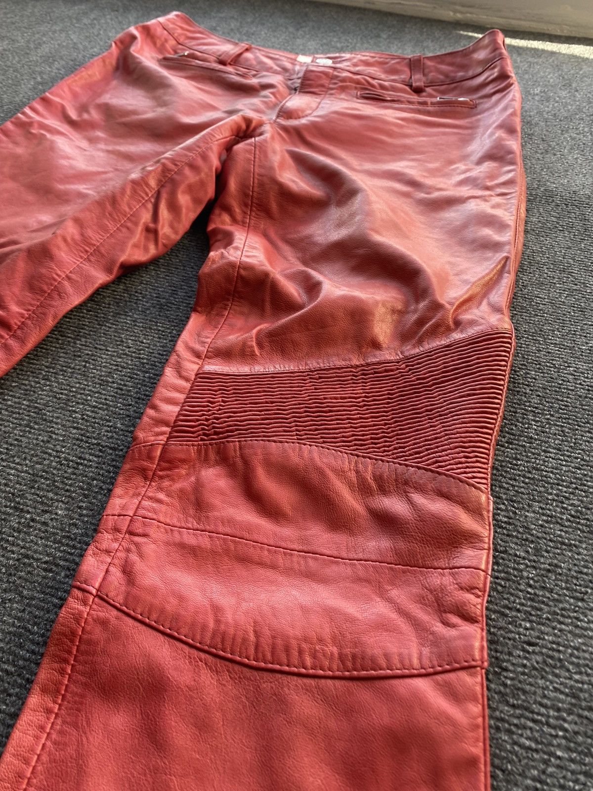 Japanese Brand 🔥Ricano Opium Punk Moto Racing Leather Pants 32 Goth emo Size 32" / US 10 / IT 46 - 22 Thumbnail