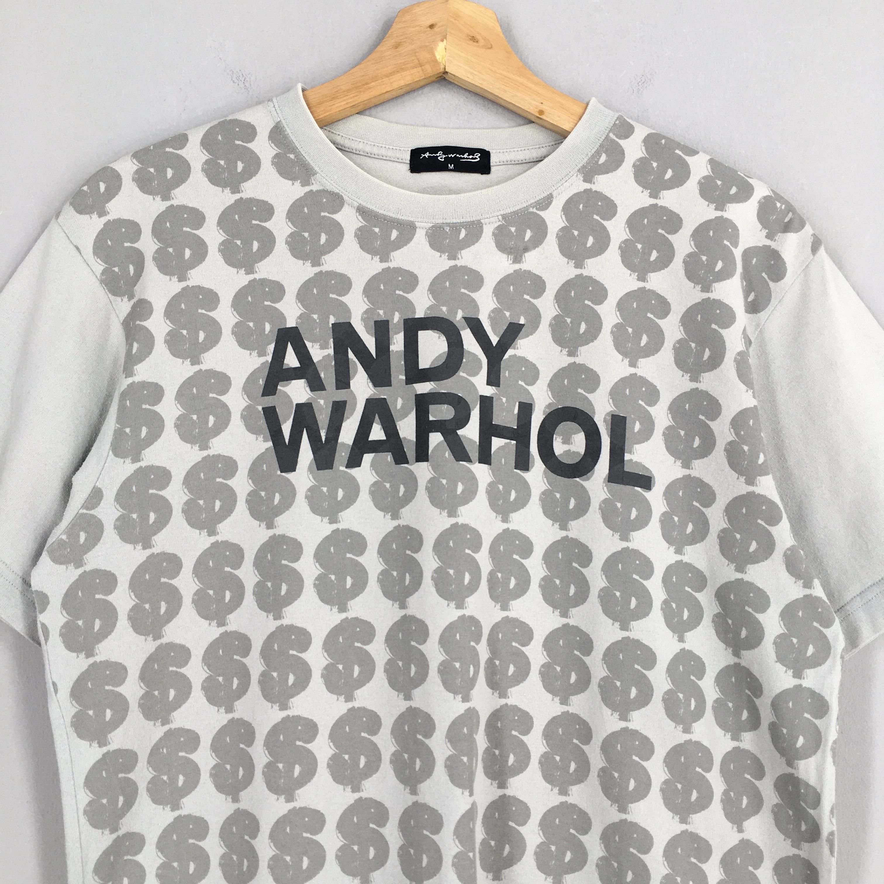 Vintage Andy Warhol Dollar Art Overprinted T shirt Medium