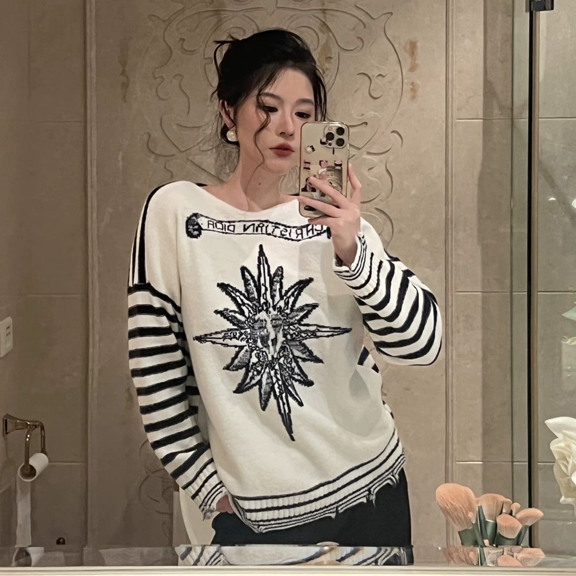 Dior Christian Dior Striped Sun-Damaged Cashmere Sweater 34 Size XS / US 0-2 / IT 36-38 - 6 Thumbnail