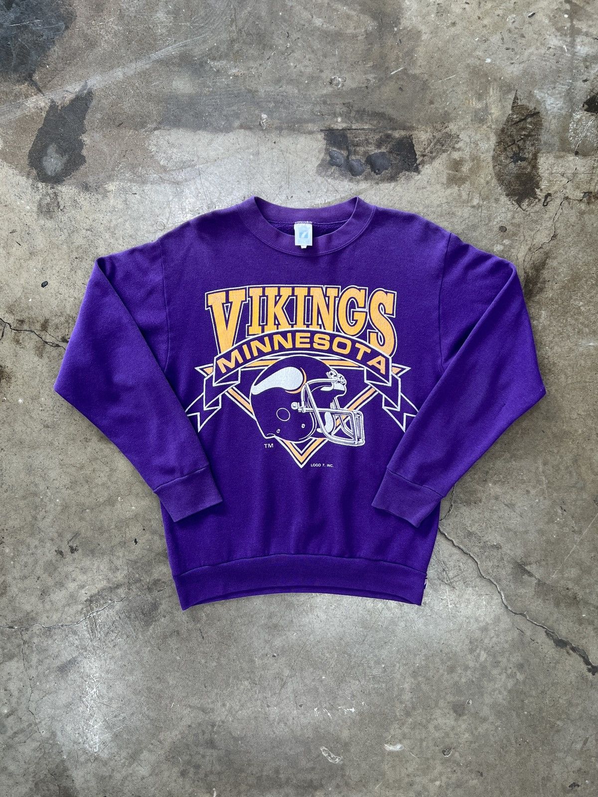 NFL Vintage NFL Minnesota Vikings Logo 7 Crewneck Medium Size US L / EU 52-54 / 3 - 2 Thumbnail