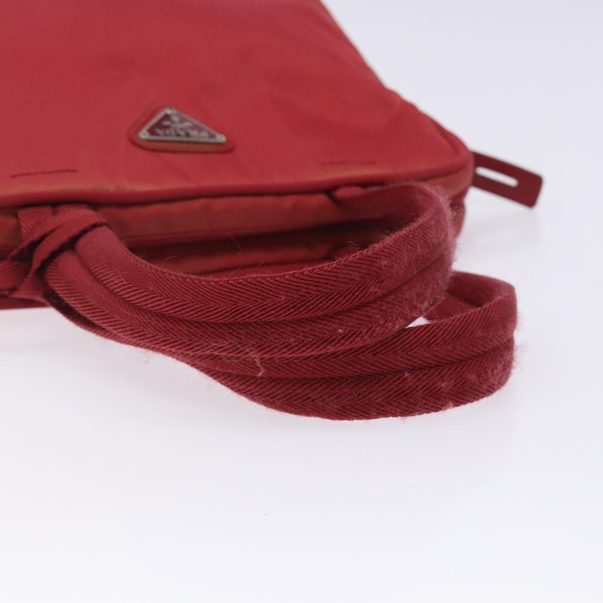 Prada PRADA Hand Bag Nylon Red Silver Size ONE SIZE - 7 Thumbnail