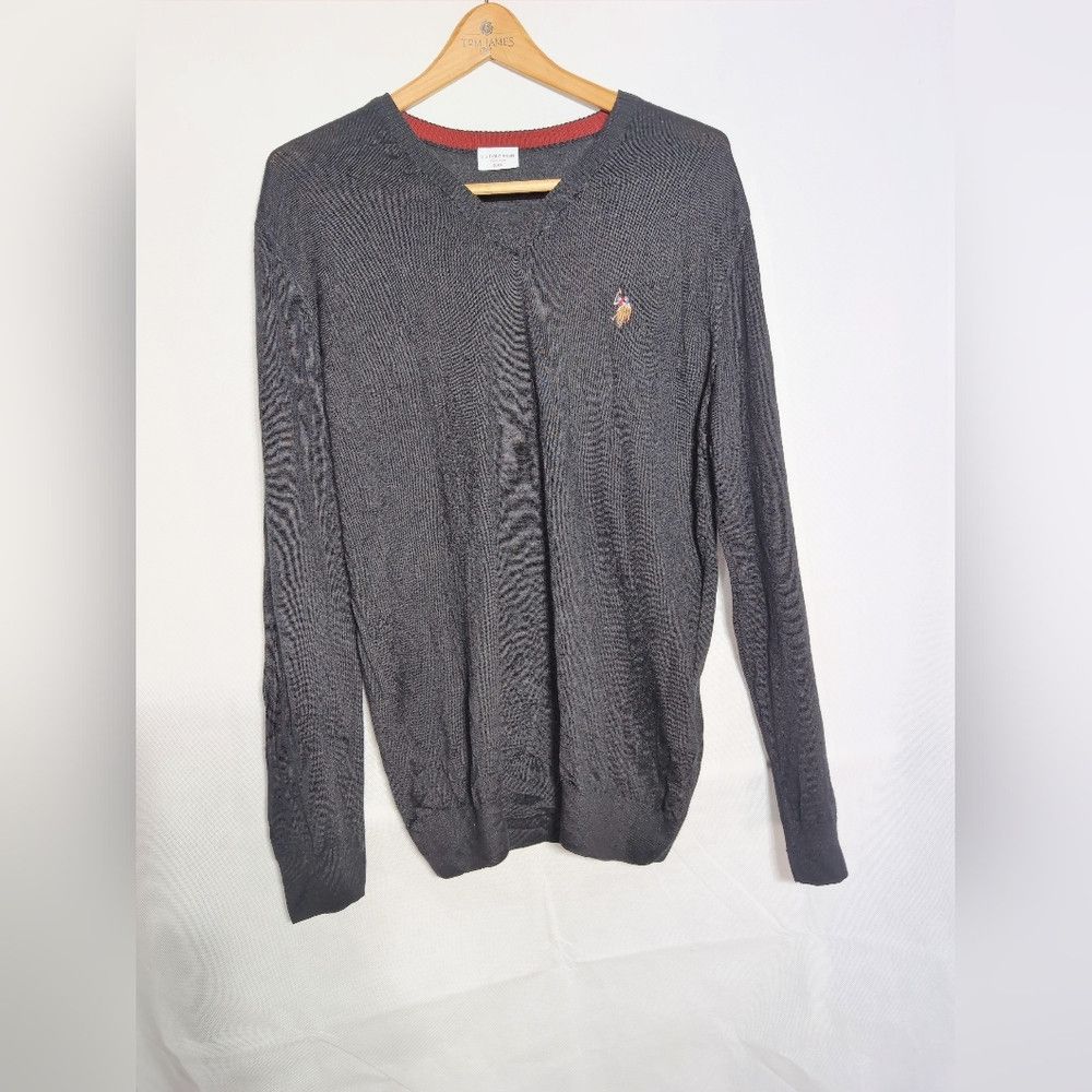 U.S. Polo Assn. US Polo Assn. Wool Blend XXL Men's Black Sweater Lightweigh Size US XXL / EU 58 / 5 - 7 Thumbnail