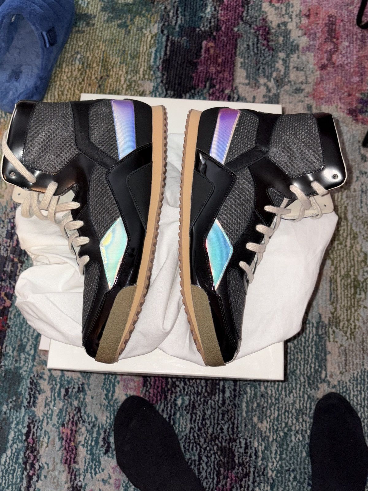 Maison Margiela Maison Martin Margiela Reflective High Top Sneakers RARE!!!! Size US 12 / EU 45 - 2 Thumbnail