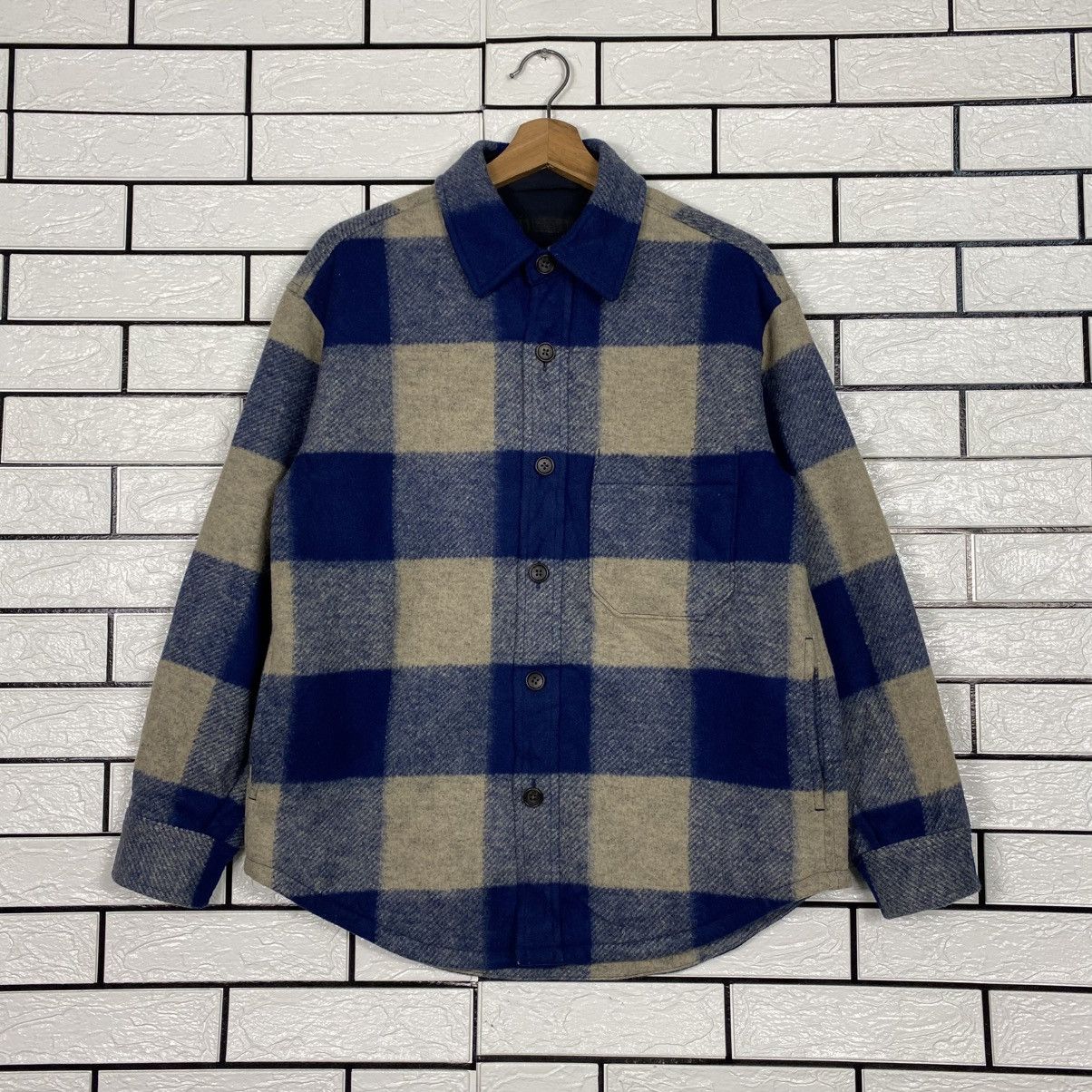 Japanese Brand 📌Vintage Wool Button Jacket Uniqlo Tartan Issey Miyake Size US S / EU 44-46 / 1 - 2 Thumbnail