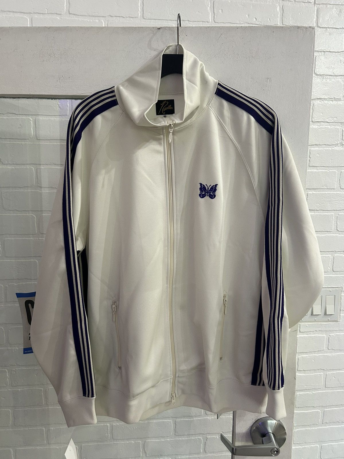 image of Needles Track Jacket in White, Men's (Size XL)