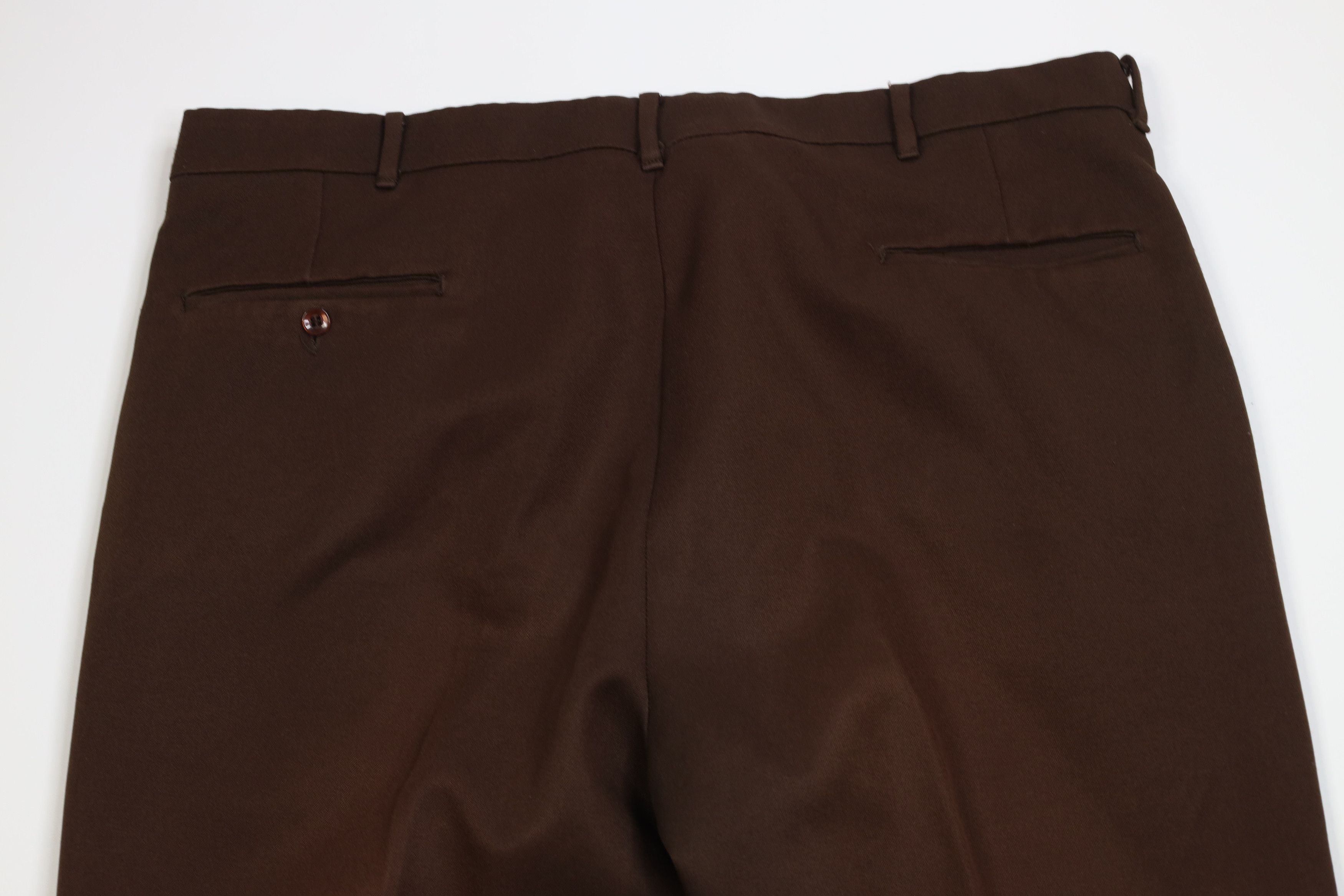 Vintage Vintage 70s Streetwear Flared Wide Leg Chino Pants Brown Size US 38 / EU 54 - 9 Thumbnail