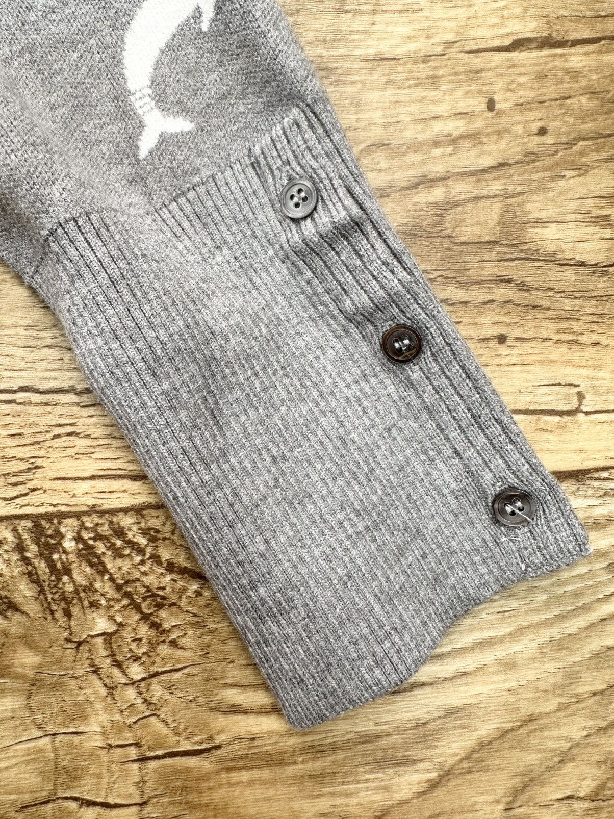 Thom Browne Cardigan decorated with Dolphins in 100% cashmere Size US M / EU 48-50 / 2 - 7 Thumbnail