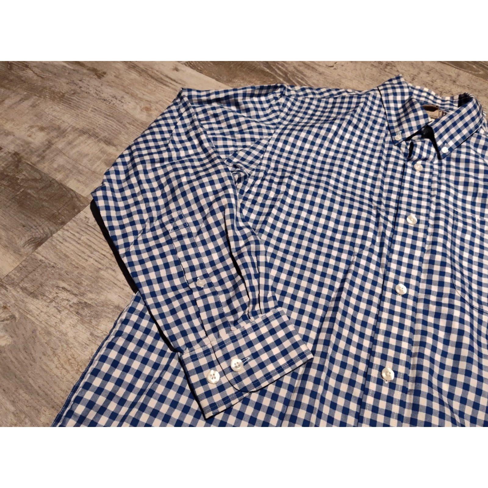 Duluth Trading Company Duluth Trading Shirt Blue White Check Button-Up Long Sleeve Mens M Wrinkle Resistant Classic Size US M / EU 48-50 / 2 - 5 Thumbnail