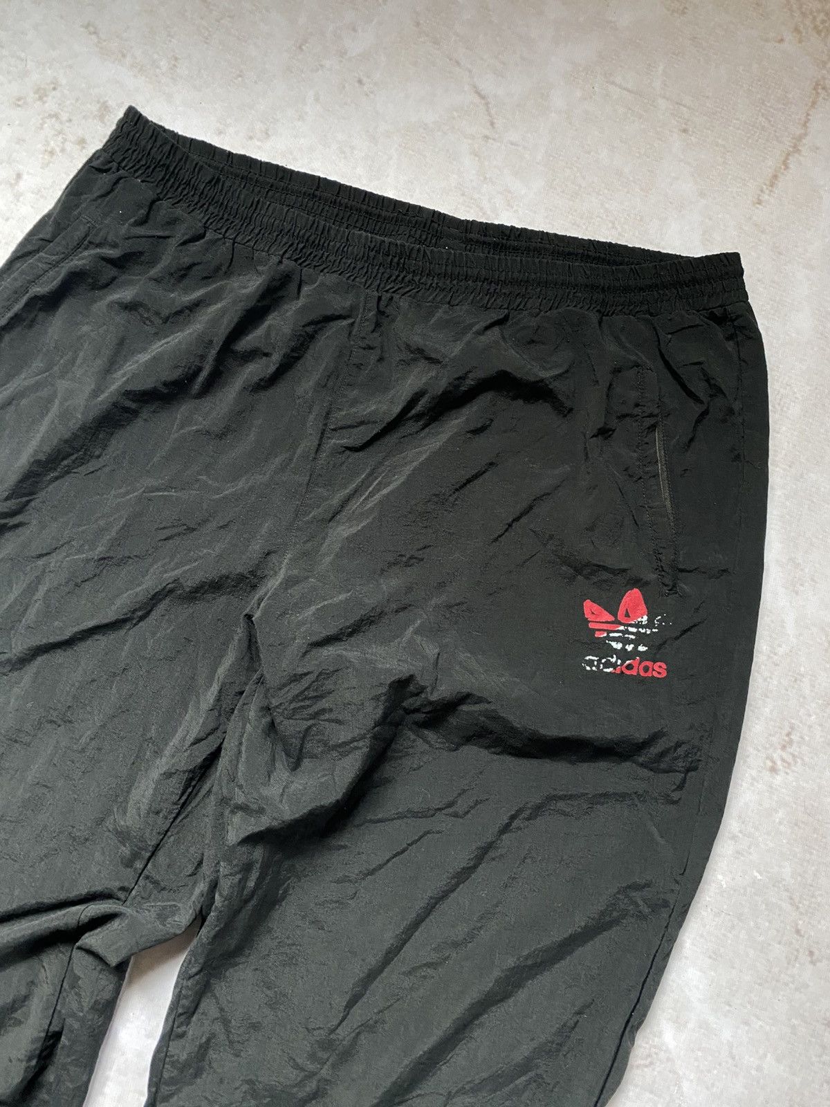 Adidas × Vintage 90s Vintage Adidas Nylon Track Pants Lao P.R.D Size US 36 / EU 52 - 2 Thumbnail