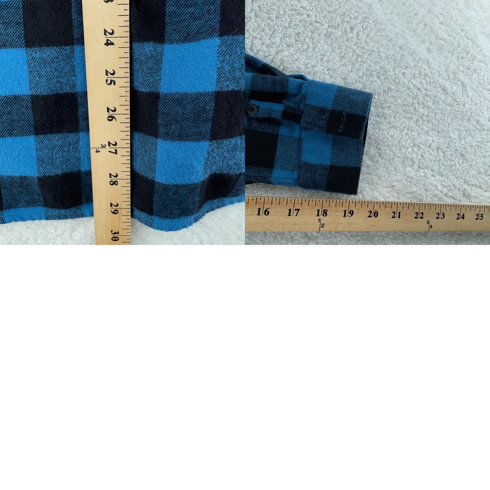 Vintage Woolrich Flannel Shirt Mens Medium Blue Black Buffalo Plaid Collared Button Up Size US M / EU 48-50 / 2 - 8 Thumbnail