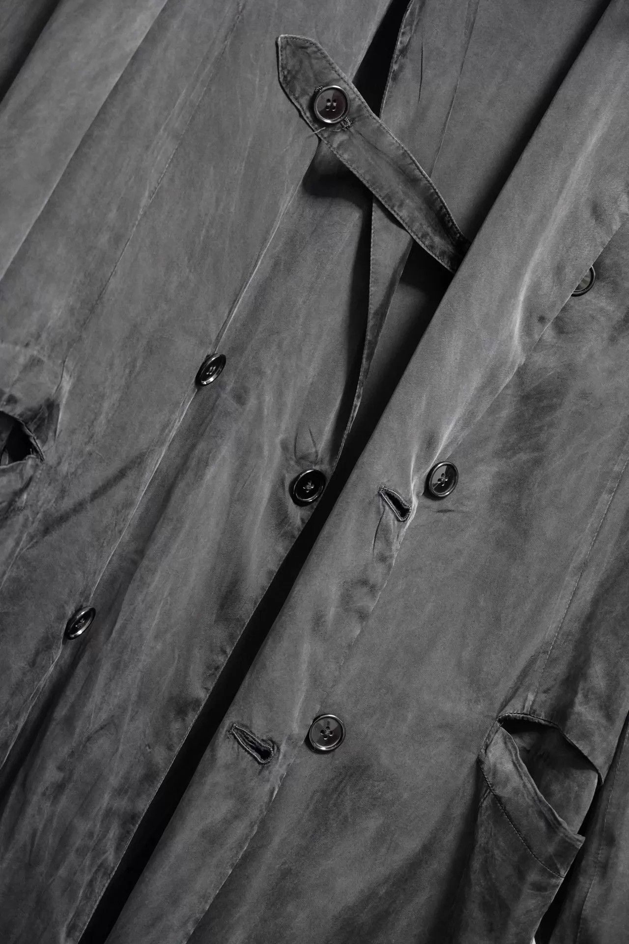 Yohji Yamamoto Yohji Yamamoto 1980s DB Cupro Ice Crackle Fog Coat M Size US M / EU 48-50 / 2 - 6 Thumbnail