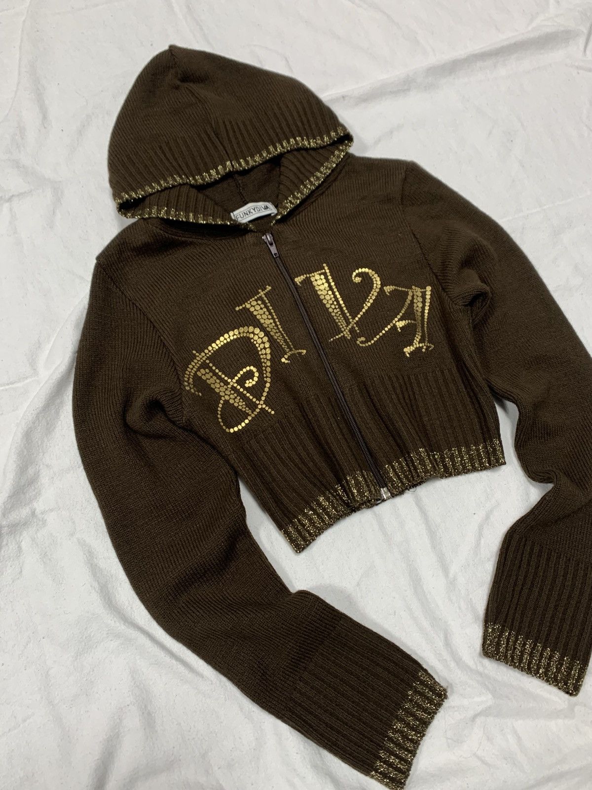 Hysteric Glamour × If Six Was Nine × Vintage VINTAGE PRINTED CROPPED KNITTED ZIP HOODIE Size S / US 4 / IT 40 - 4 Thumbnail