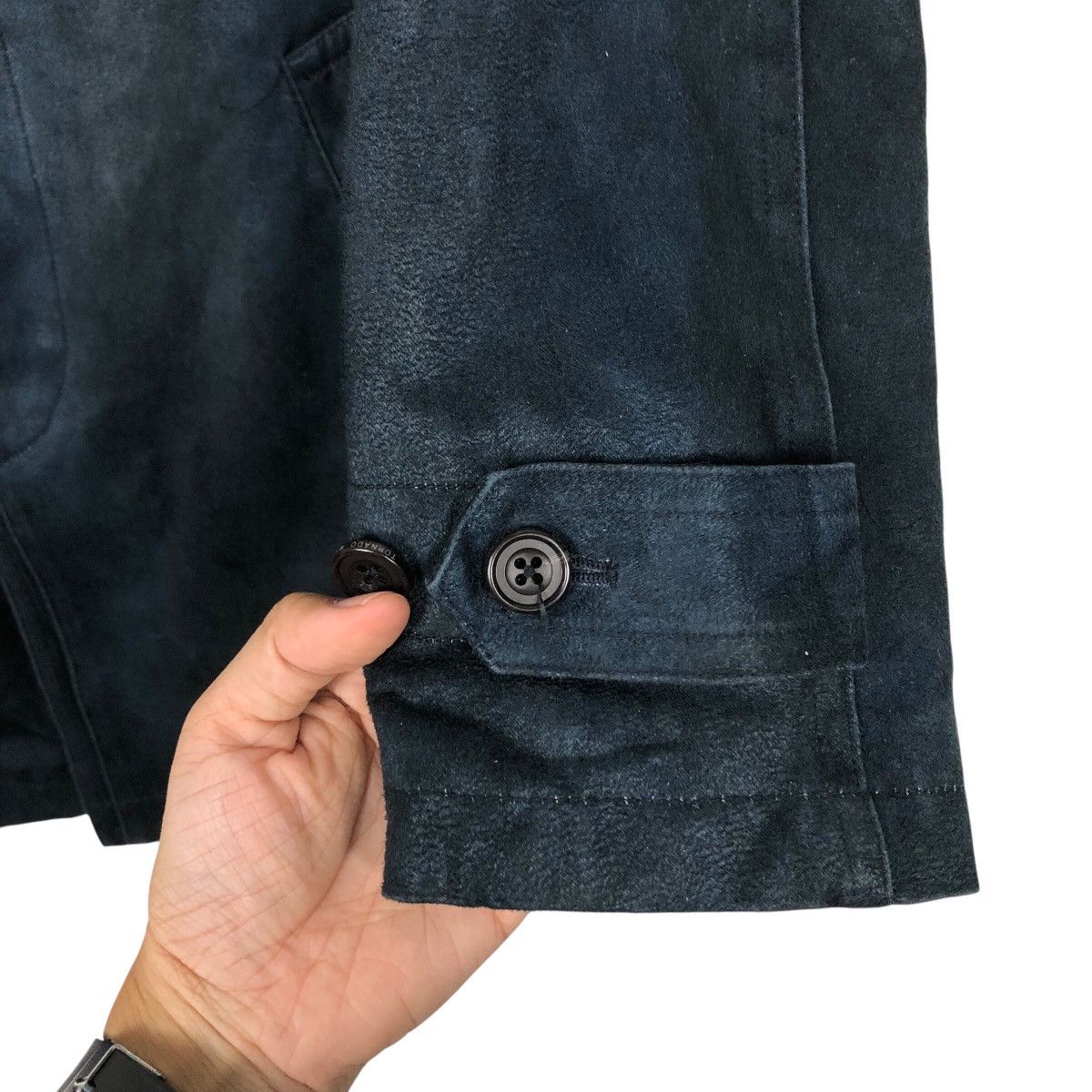 Japanese Brand Tornado Mart Archive Black Denim Trench Coat w/ Belt Size US L / EU 52-54 / 3 - 16 Thumbnail