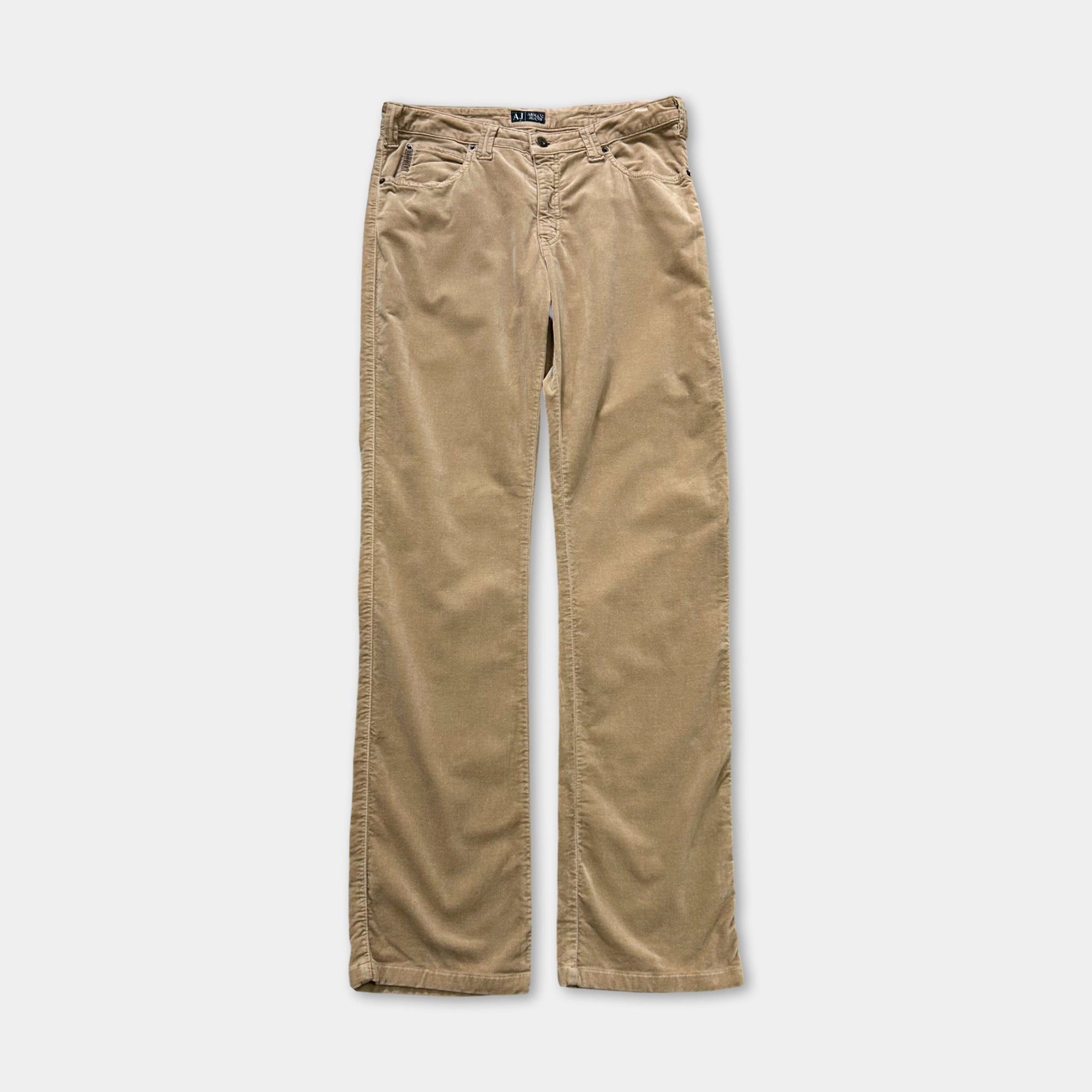 Armani Armani Classic 2000s Velour Straight Leg Pants Size US 33 - 3 Thumbnail