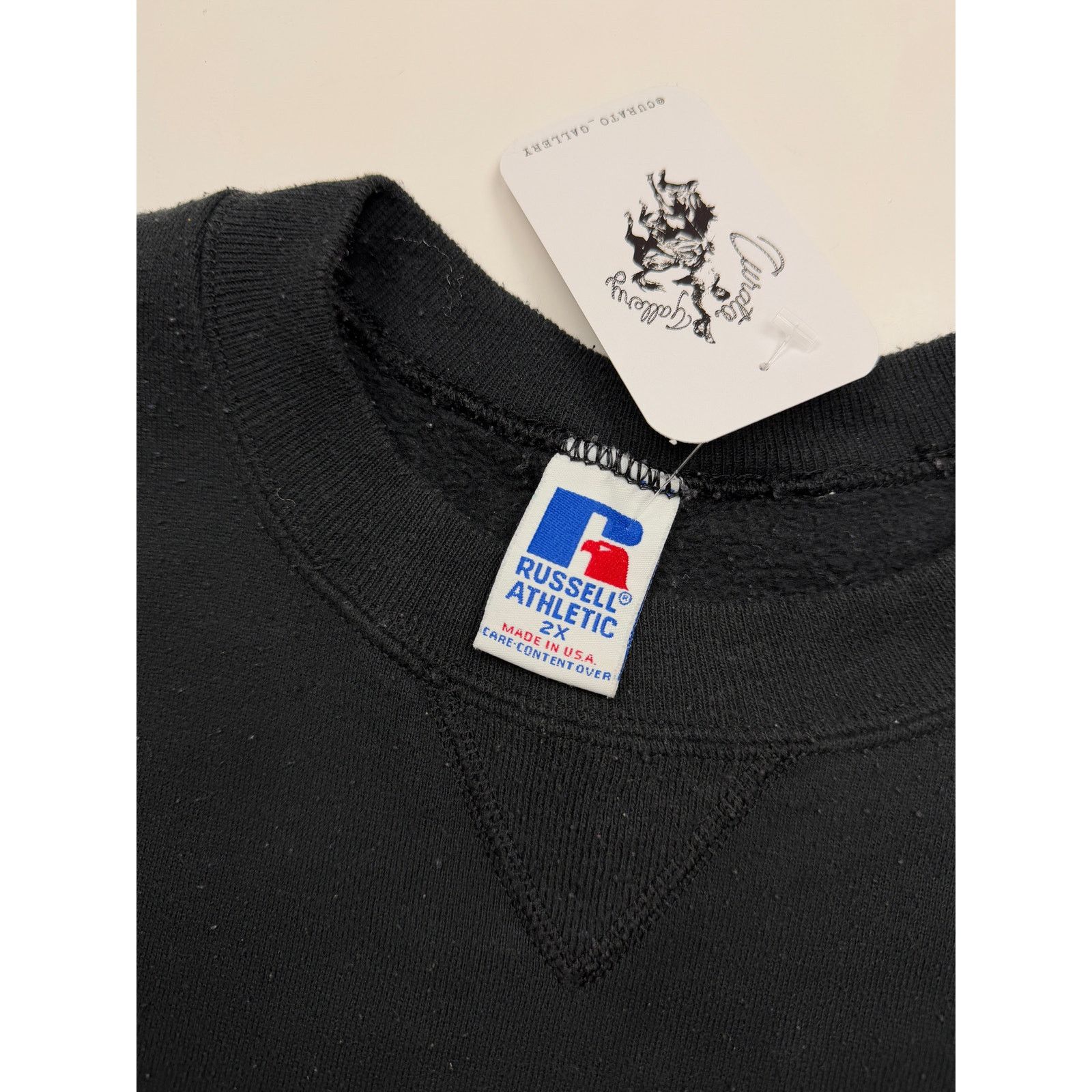 Vintage Vintage 90s Russell Athletic Sweatshirt Size XXL Black Size US XXL / EU 58 / 5 - 3 Thumbnail