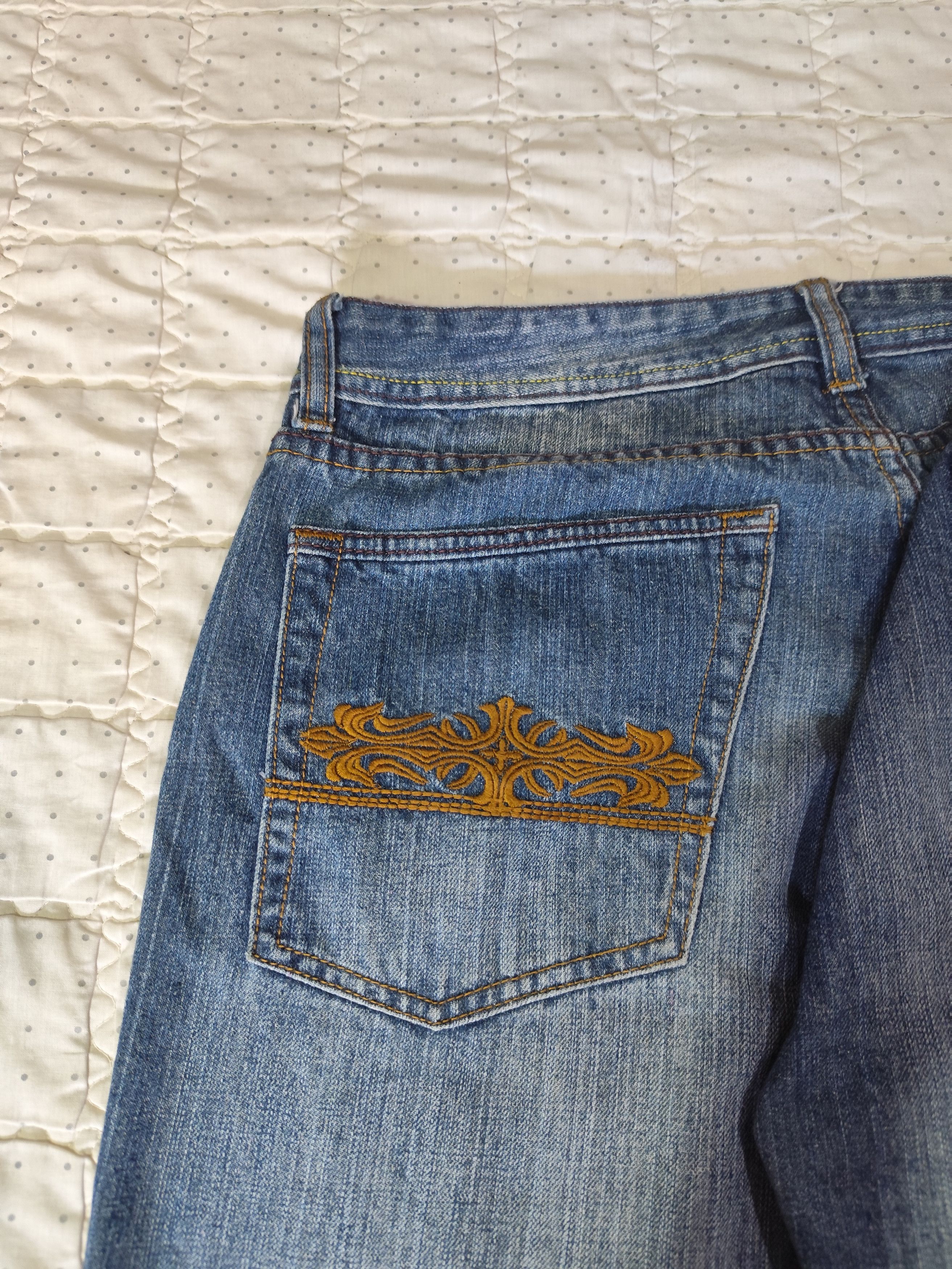 Japanese Brand Vintage Bodymaker Loose Washed Denim J018 Size 31" - 11 Thumbnail