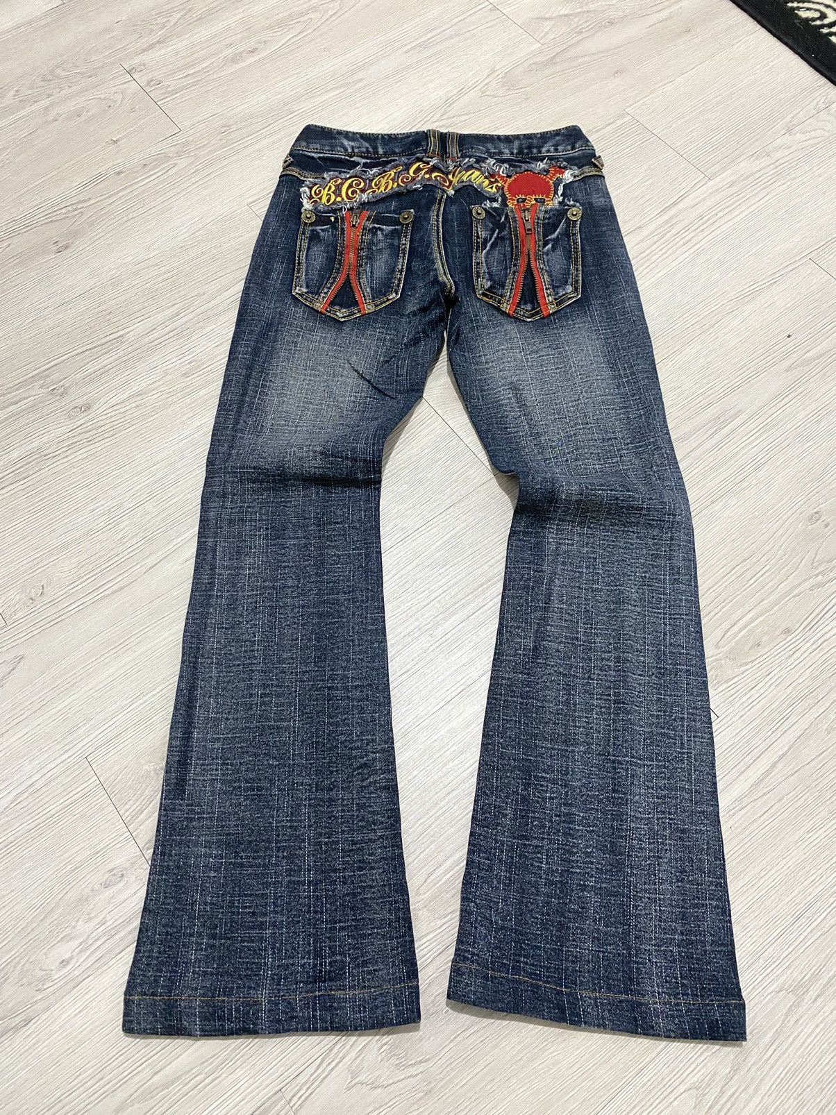 Japanese Brand 2000s Skull punk flare jeans ifsixwasnine Lgb Style Size US 28 / EU 44 - 1 Thumbnail