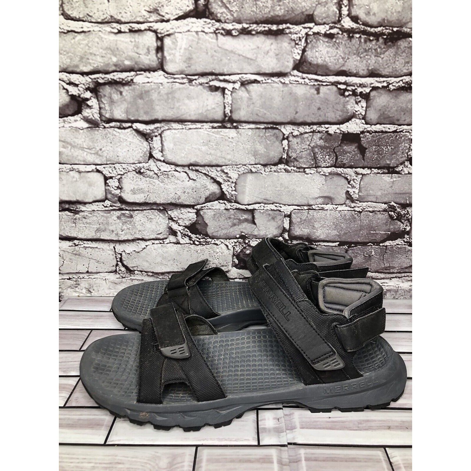 Merrell Merrell Black Synthetic Hiking AnkleStrap Performance Sandal Size US 14 / EU 47 - 17 Thumbnail