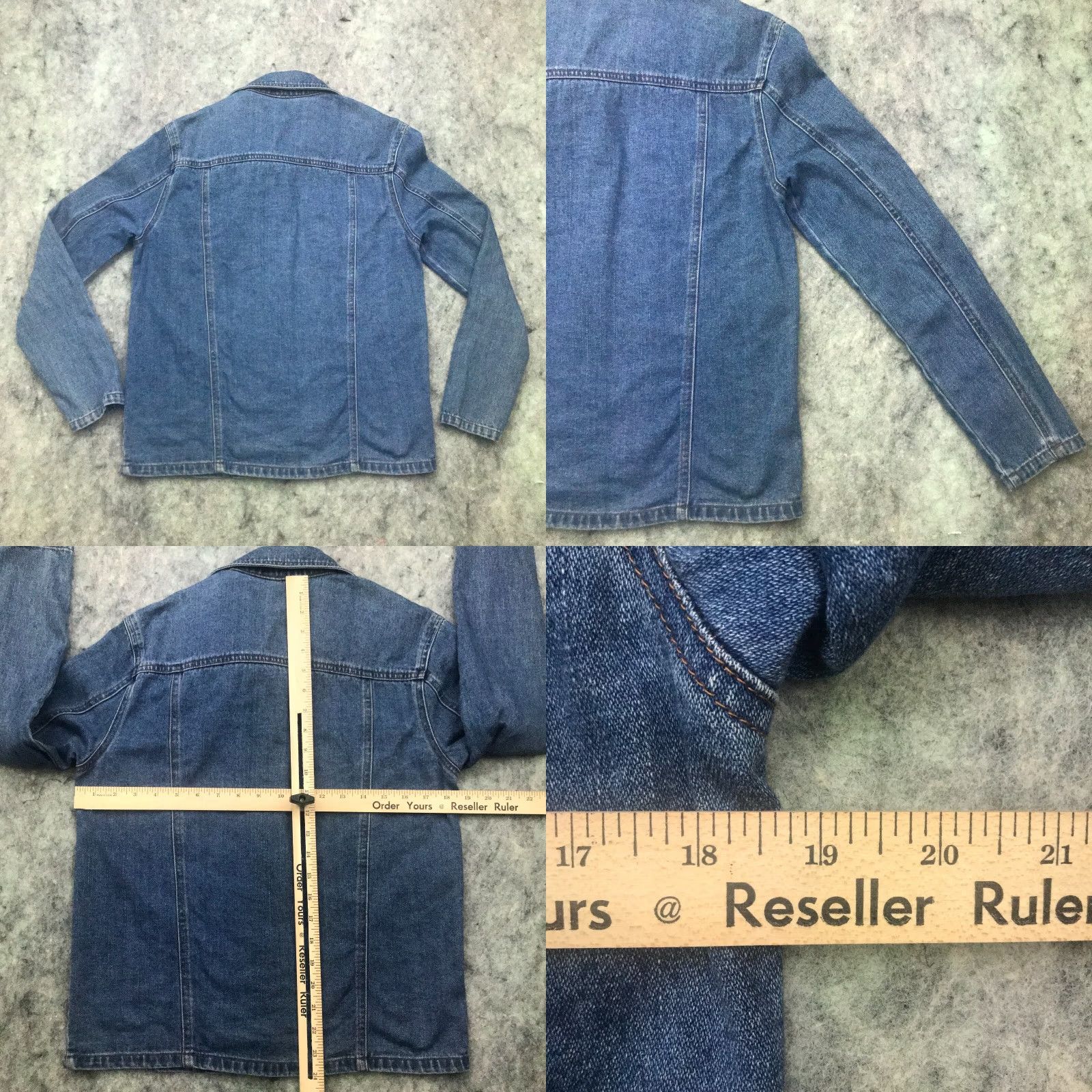 Lee VINTAGE Lee Jean Jacket Womens Medium Blue Denim MR Trucker Coat Size 32" / US 10 / IT 46 - 8 Thumbnail