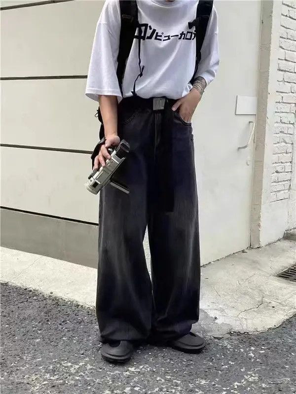 Japanese Brand VIBE High Street Retro Casual Loose Wide Leg Jeans Size US 30 / EU 46 - 6 Thumbnail