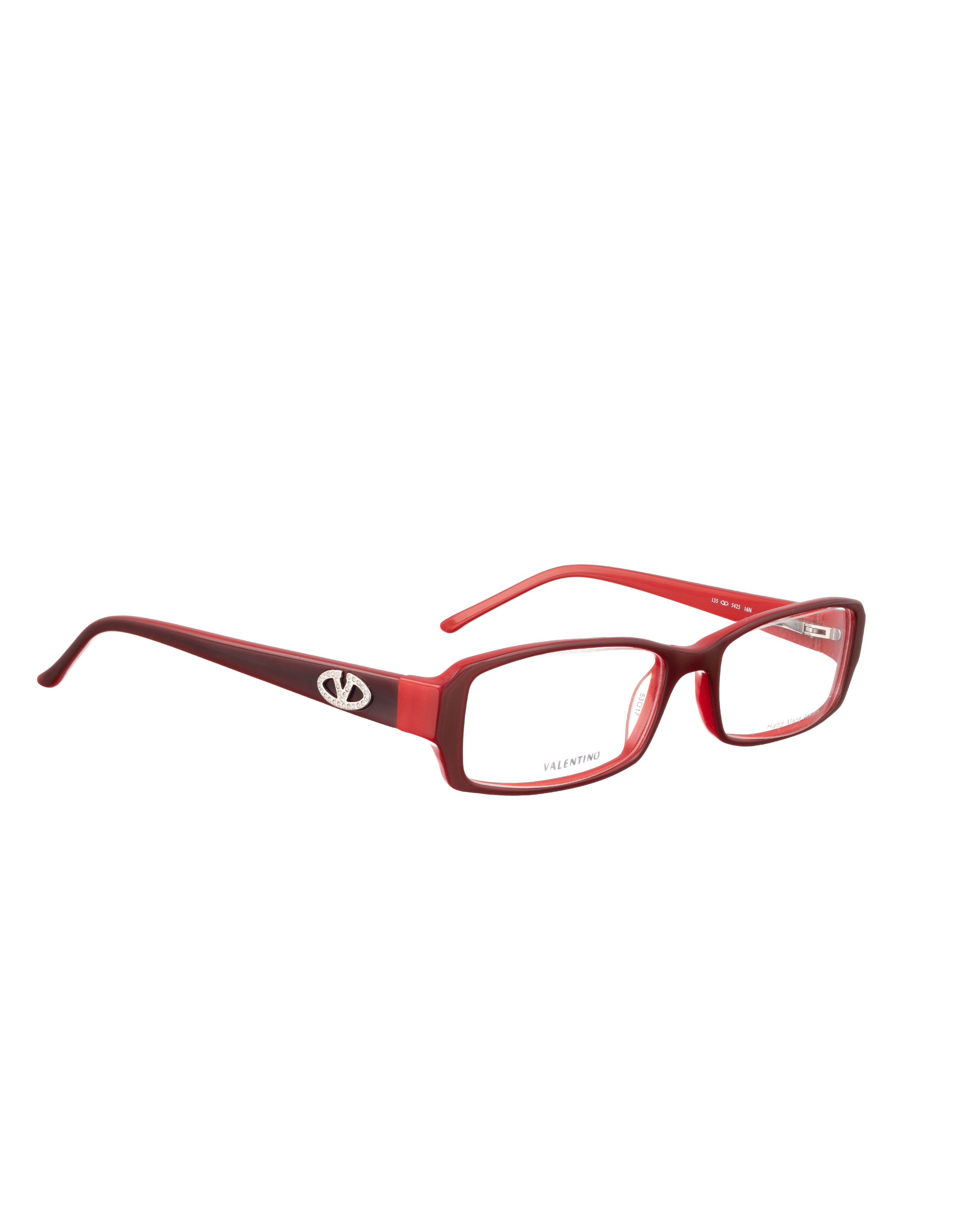Valentino Valentino 00s Burgundy Glasses with Rhinestones Logo Size ONE SIZE - 3 Thumbnail
