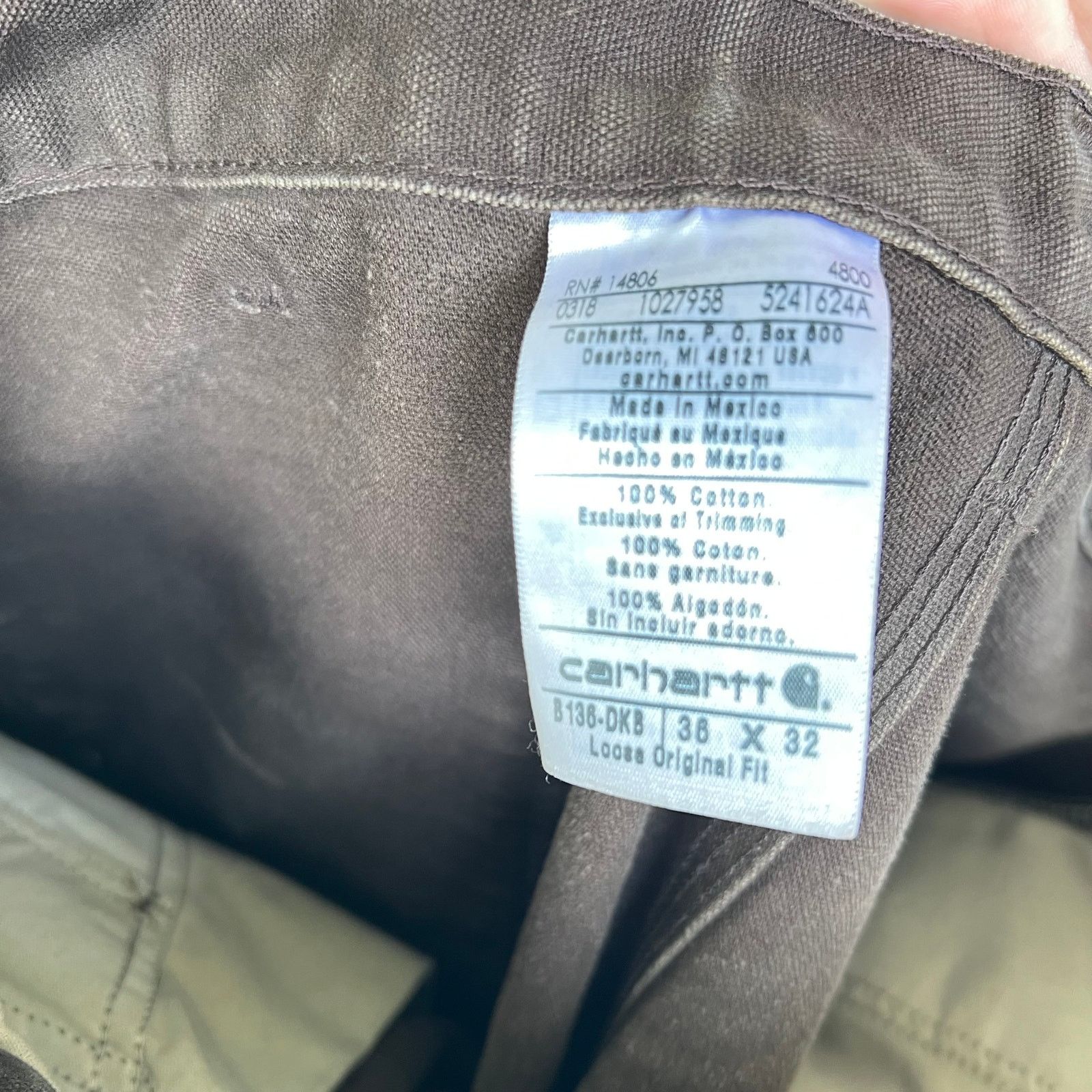 Carhartt × Vintage Carhartt brown faded double knee work wear carpenter pants Size US 36 / EU 52 - 7 Thumbnail