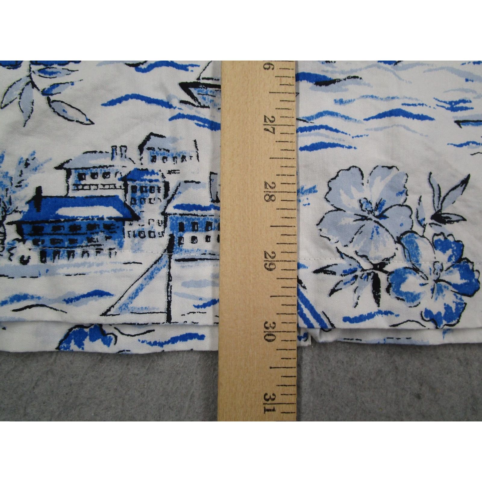Hart Schaffner Marx Hart Schaffner Marx Shirt Mens XL White Blue Nautical Hawaiian Aloha Button Up Size US XL / EU 56 / 4 - 7 Thumbnail