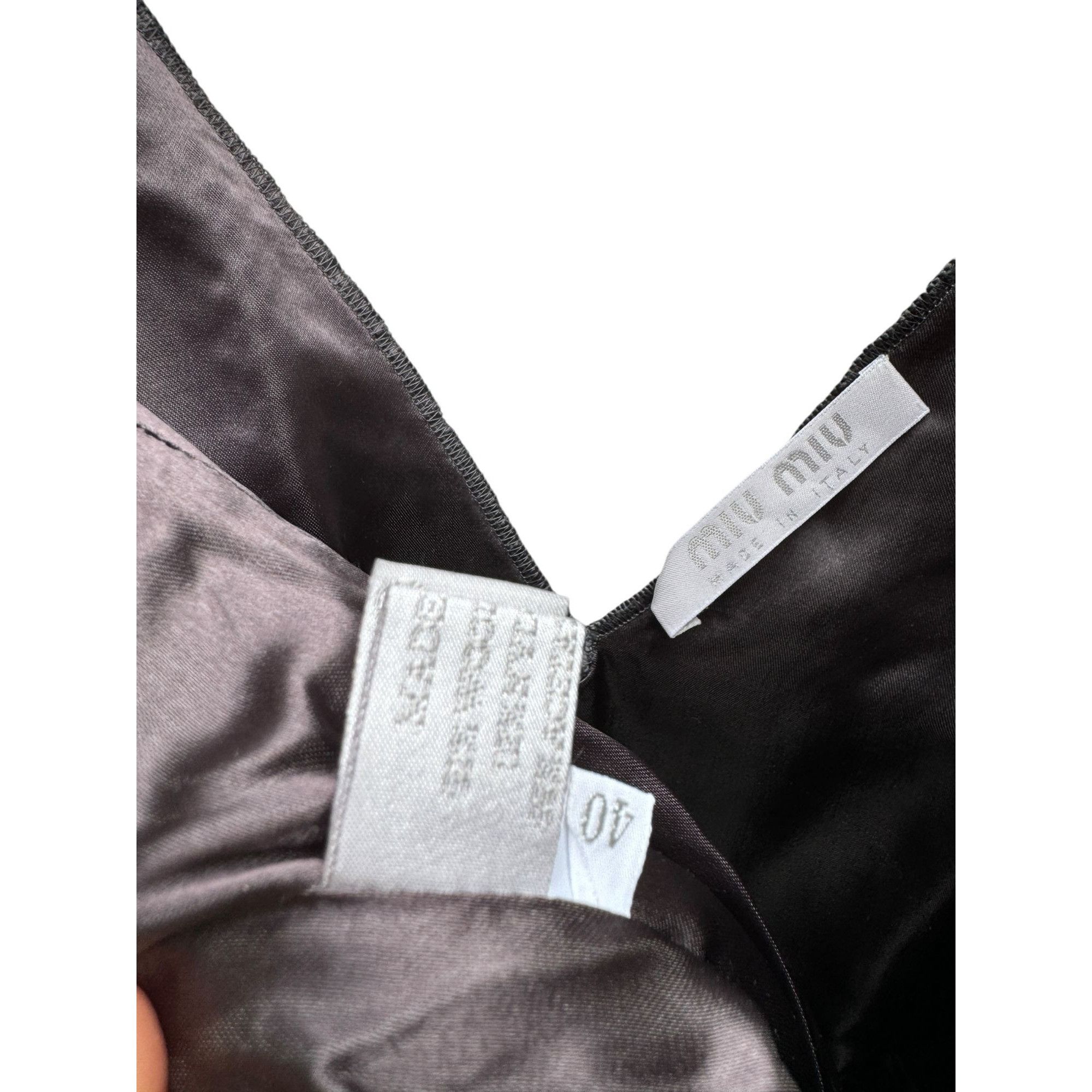 Miu Miu Grey Shiny Top Size XS / US 0-2 / IT 36-38 - 5 Thumbnail