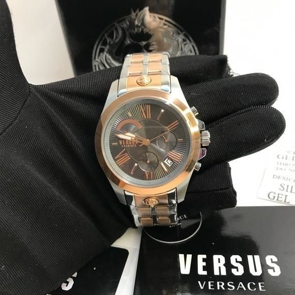 Versus Versace New Authentic VERSUS Versace Men's Gray Dial Stainless Steel Size ONE SIZE - 9 Thumbnail