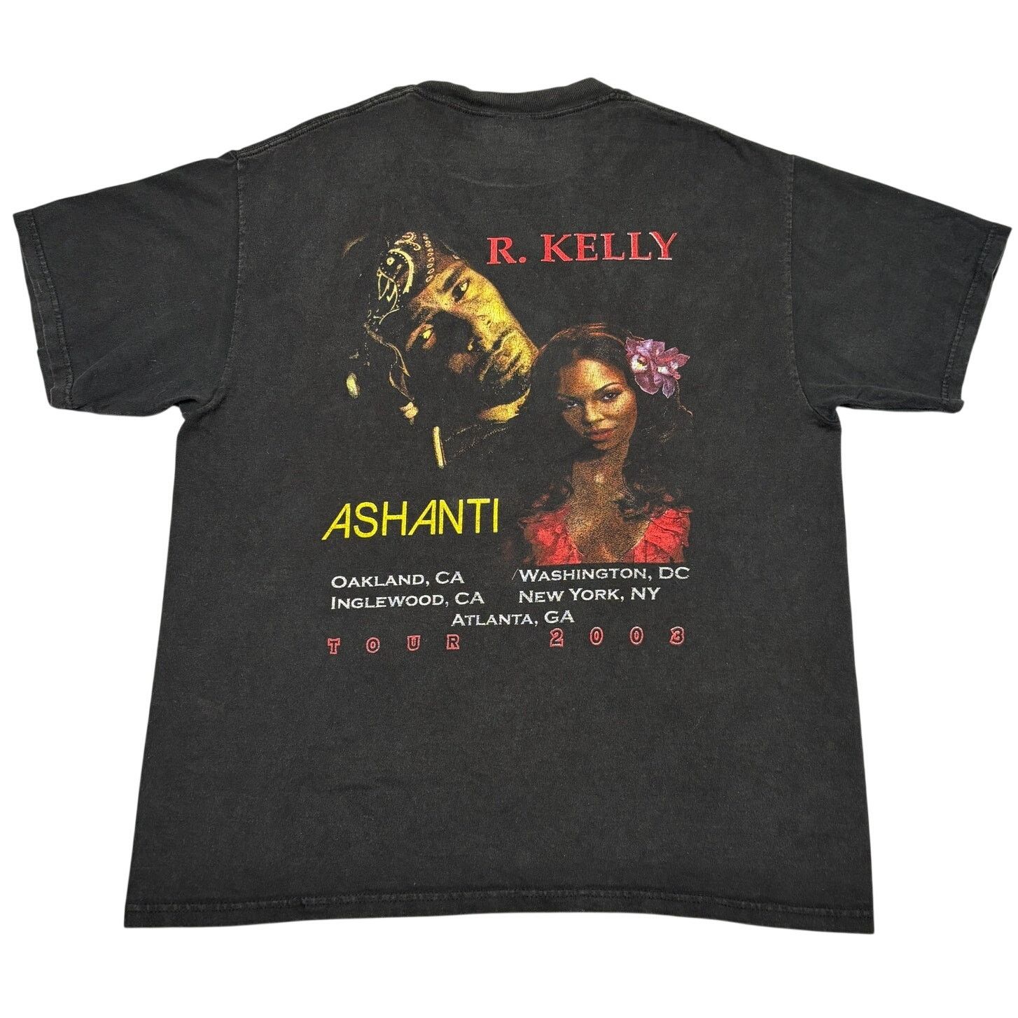 Delta Vintage 2003 R Kelly Ashanti Tour Shirt Rap Tee R&B Black L Size US L / EU 52-54 / 3 - 1 Thumbnail