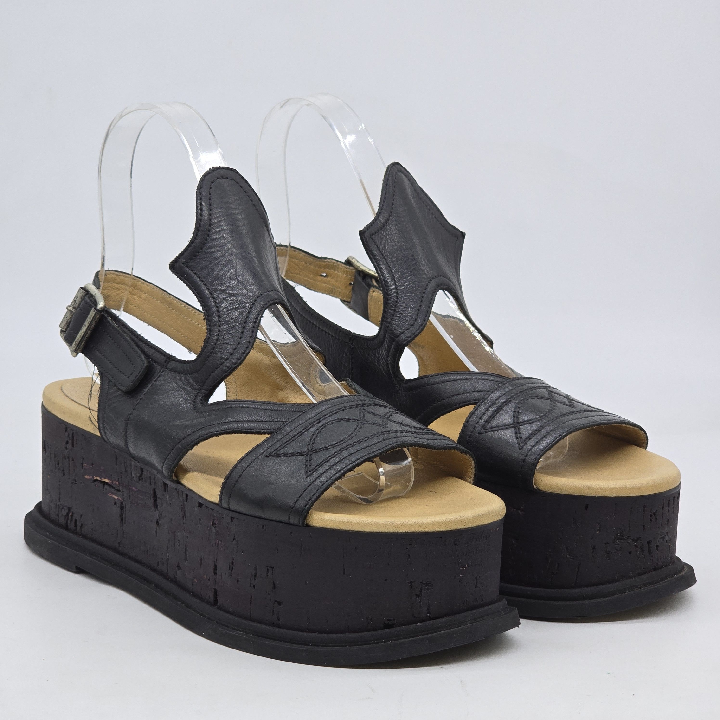 Maison Margiela Maison Margiela MM6 - Cut Out Platform Sandals Size US 6 / IT 36 - 1 Thumbnail