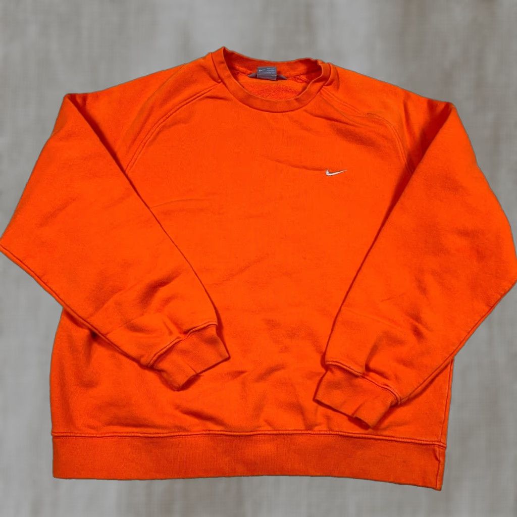 Nike VINTAGE Nike Sweatshirt Men XL Orange Crewneck Pullover 2000s Y2K Sportswear Classic Logo Size US XL / EU 56 / 4 - 1 Thumbnail