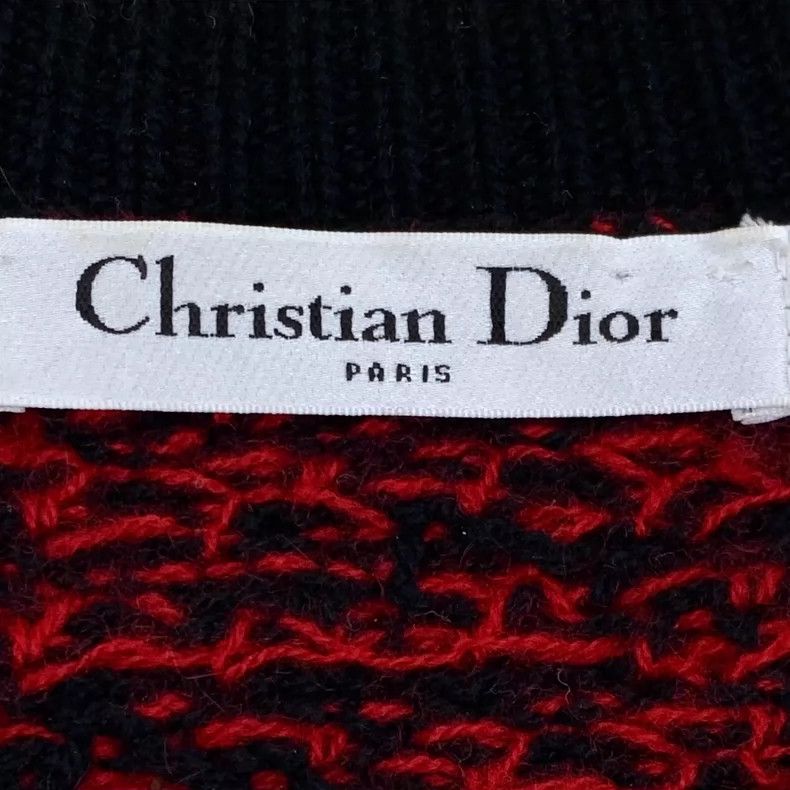 Dior Dior Red poker card inlaid cashmere round-neck long-sleeved Size XS / US 0-2 / IT 36-38 - 5 Thumbnail