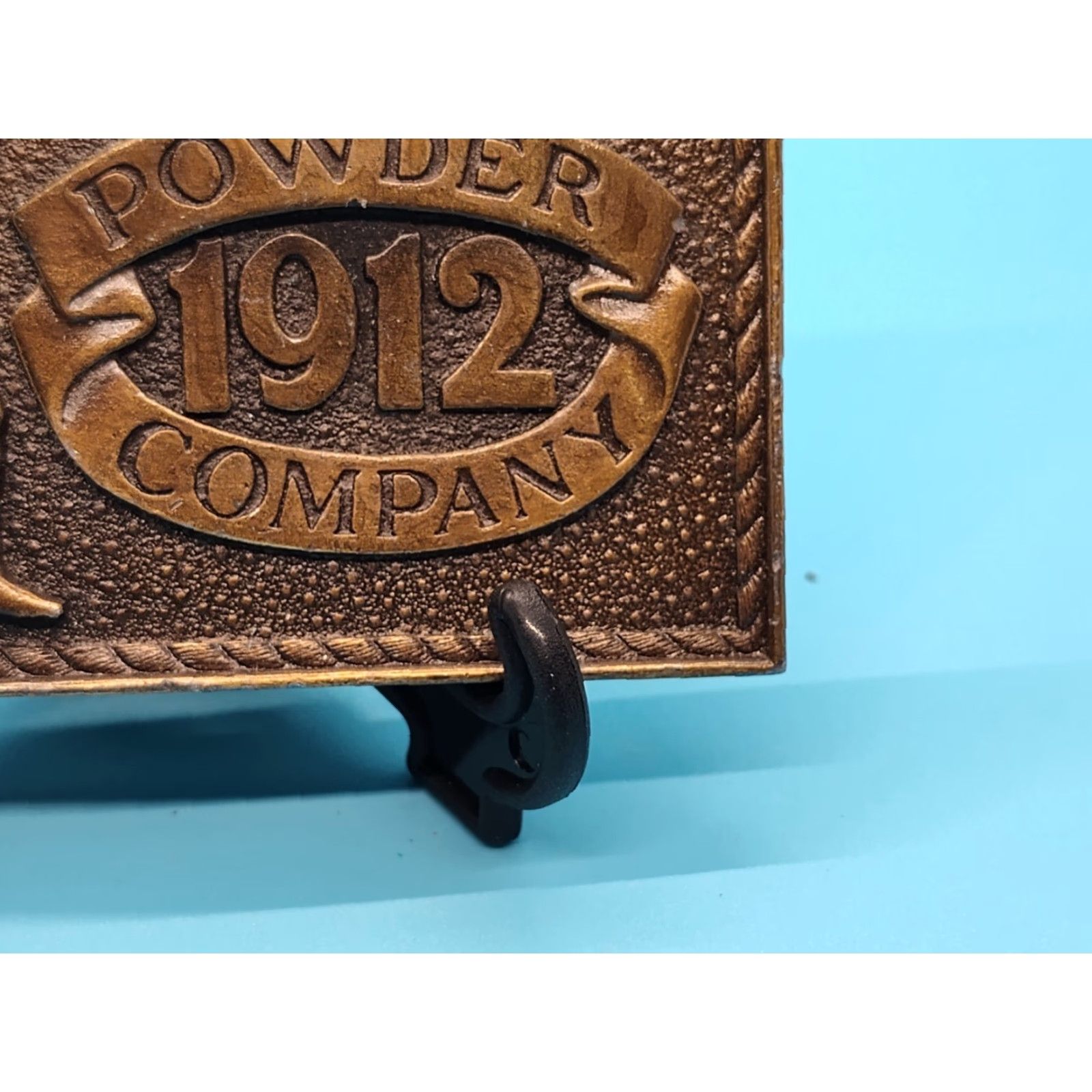 Vintage VINTAGE Hercules Powder Company 1912 Men's Belt Buckle Bronze 1980s USA Made Men Size ONE SIZE - 4 Thumbnail