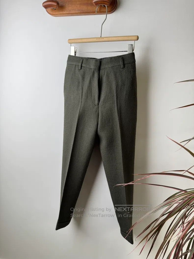 Haider Ackermann Haider Ackermann Exquisite Moss Green Wool Tapered Pants Size 24" / US 00 / IT 34 - 9 Thumbnail