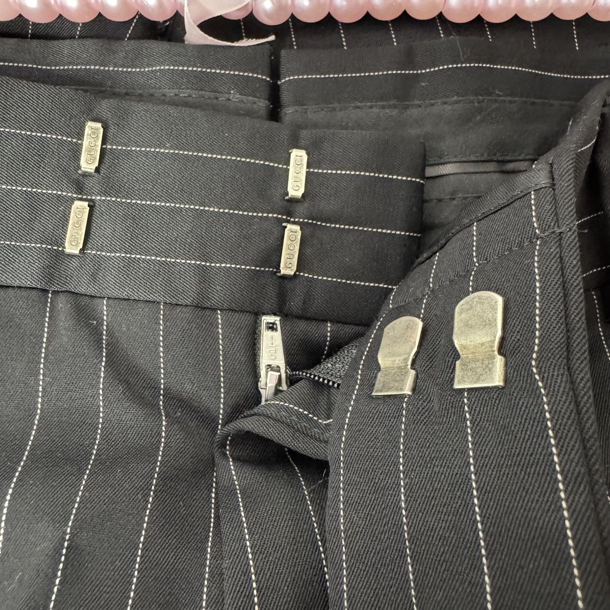 Gucci Gucci pants dress pants pin stripe striped flare wide leg Size 34" / US 12 / IT 48 - 8 Thumbnail