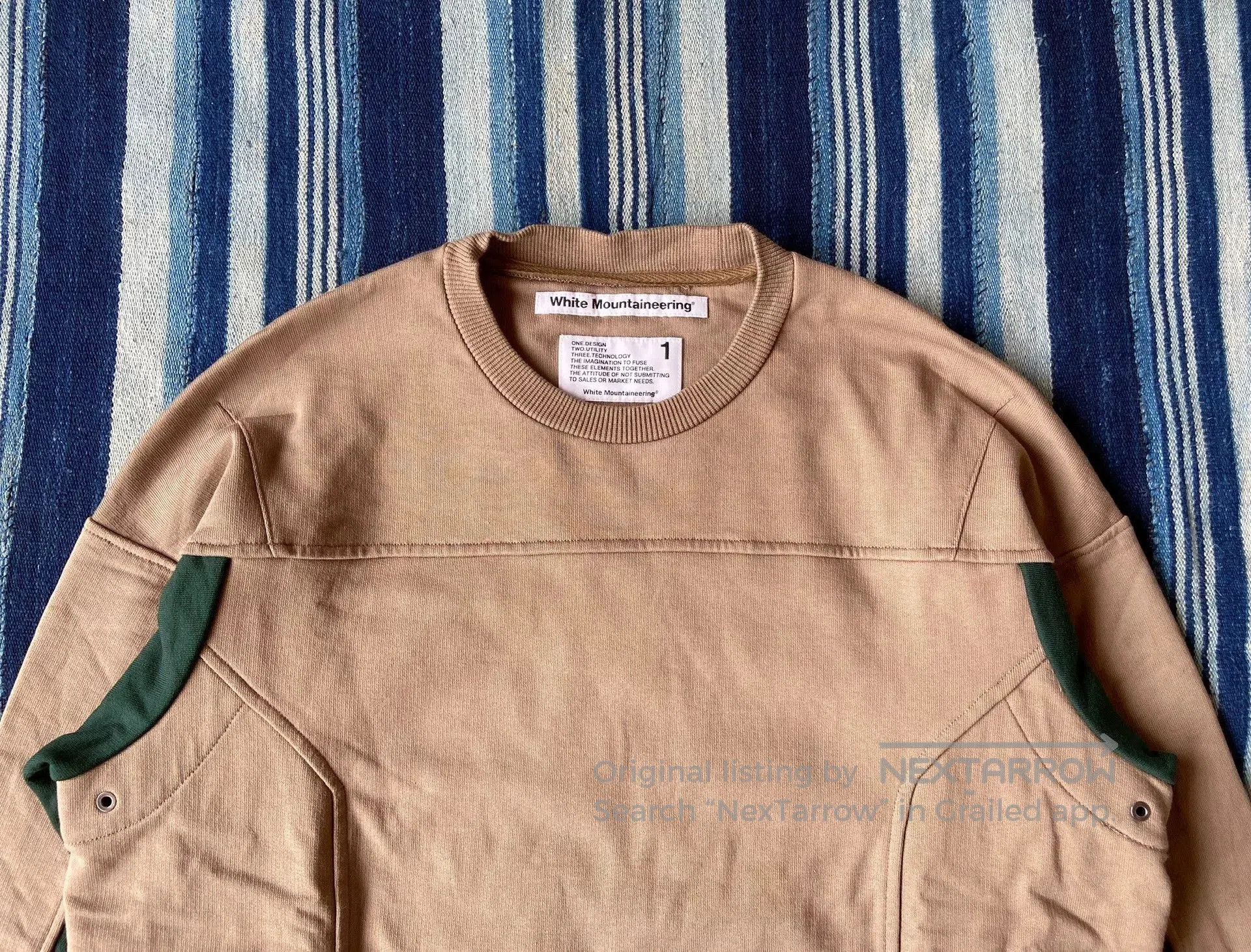 White Mountaineering contrasted sweat shirt with functional pockets. Size US S / EU 44-46 / 1 - 3 Thumbnail